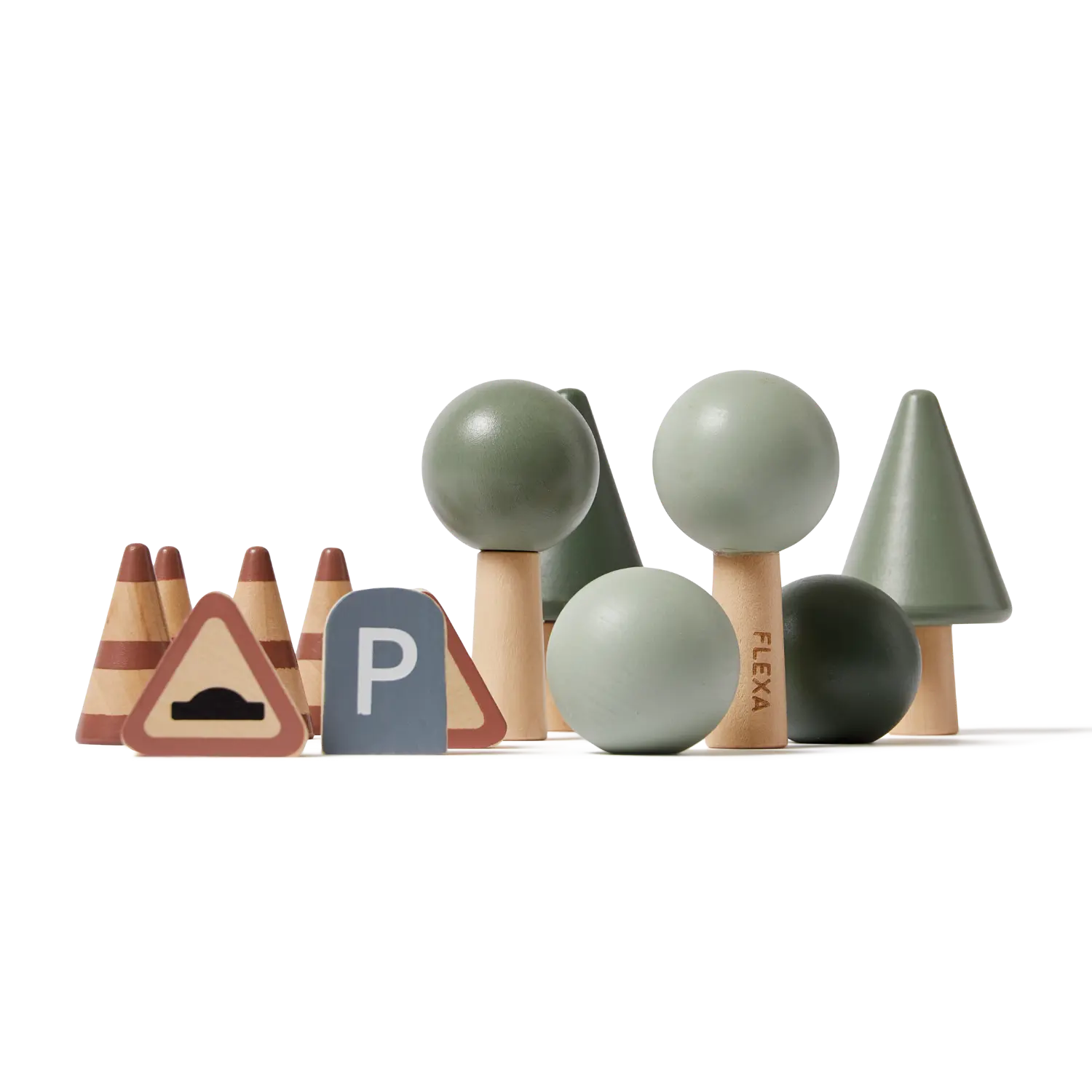 Accessories for Car Tracks, 13 pcs, Handpainted - Image 6