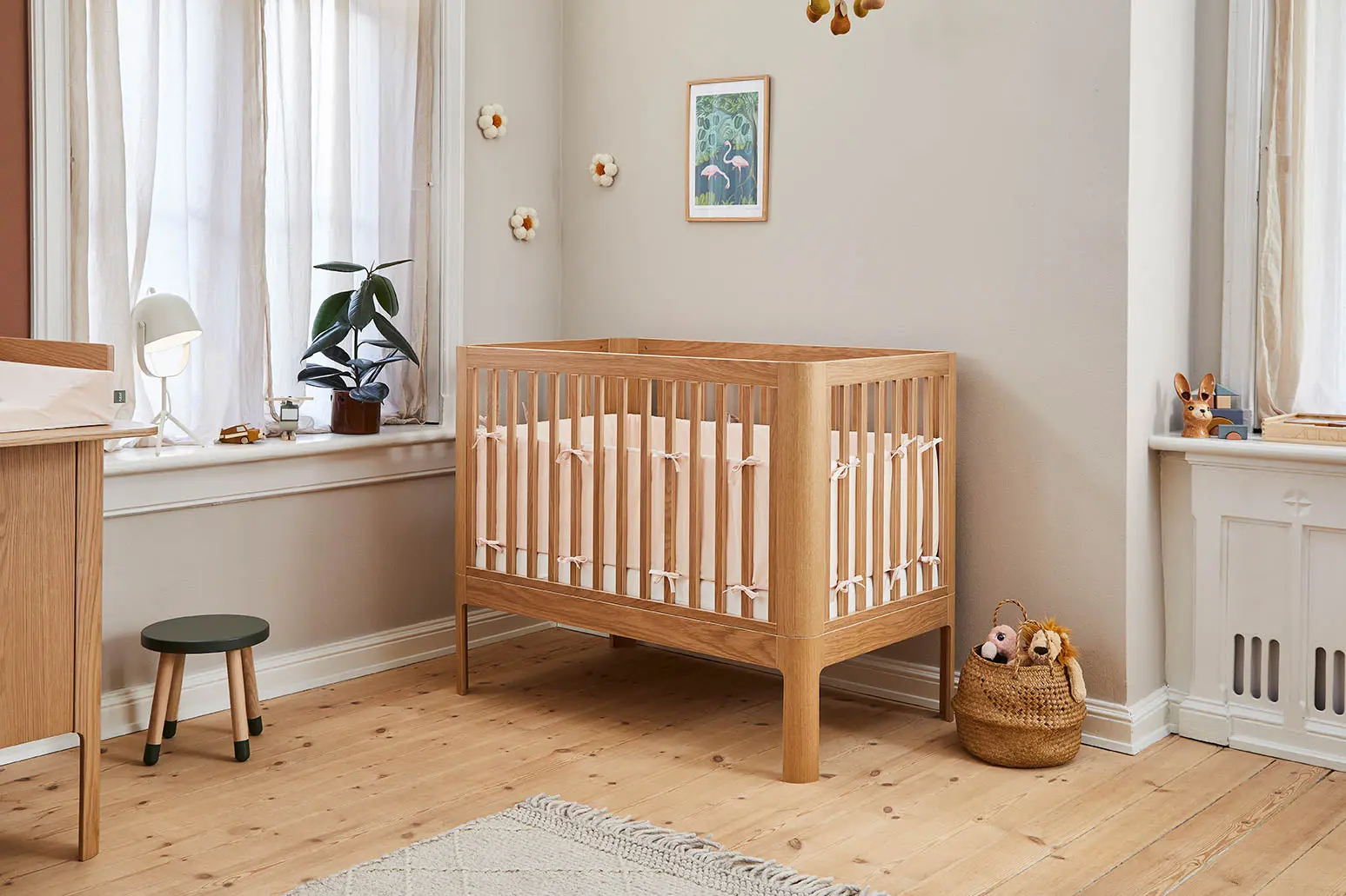 Bed Bumper, 120x70x30 cm, Rose - Image 4