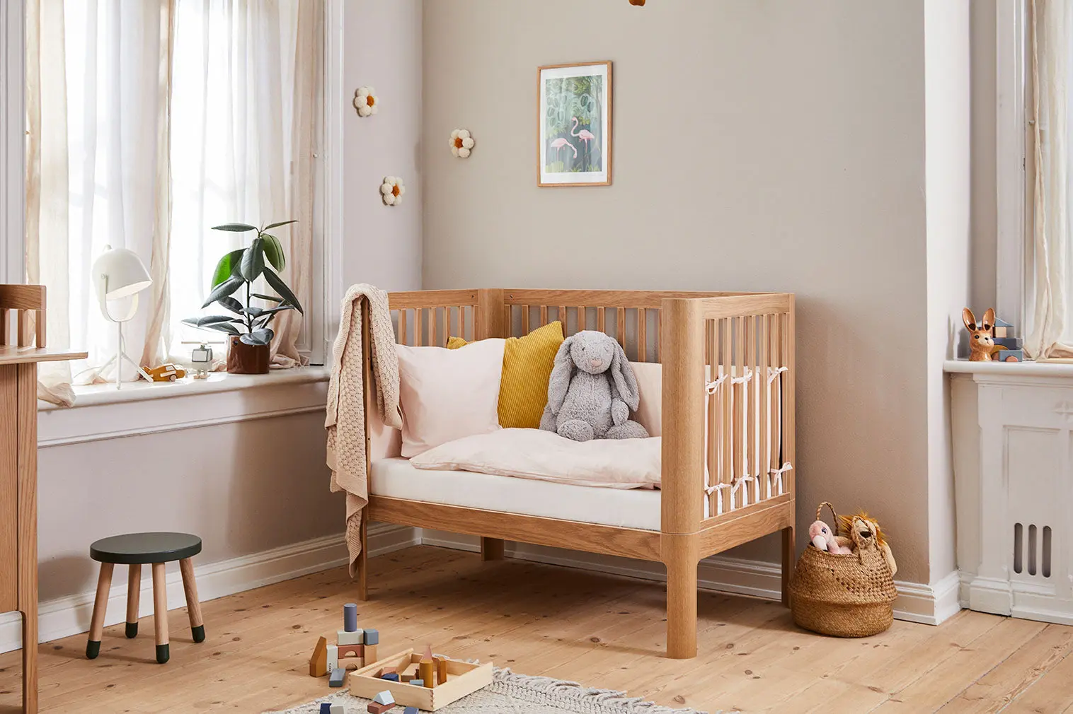 Bed Bumper, 120x70x30 cm, Rose - Image 5