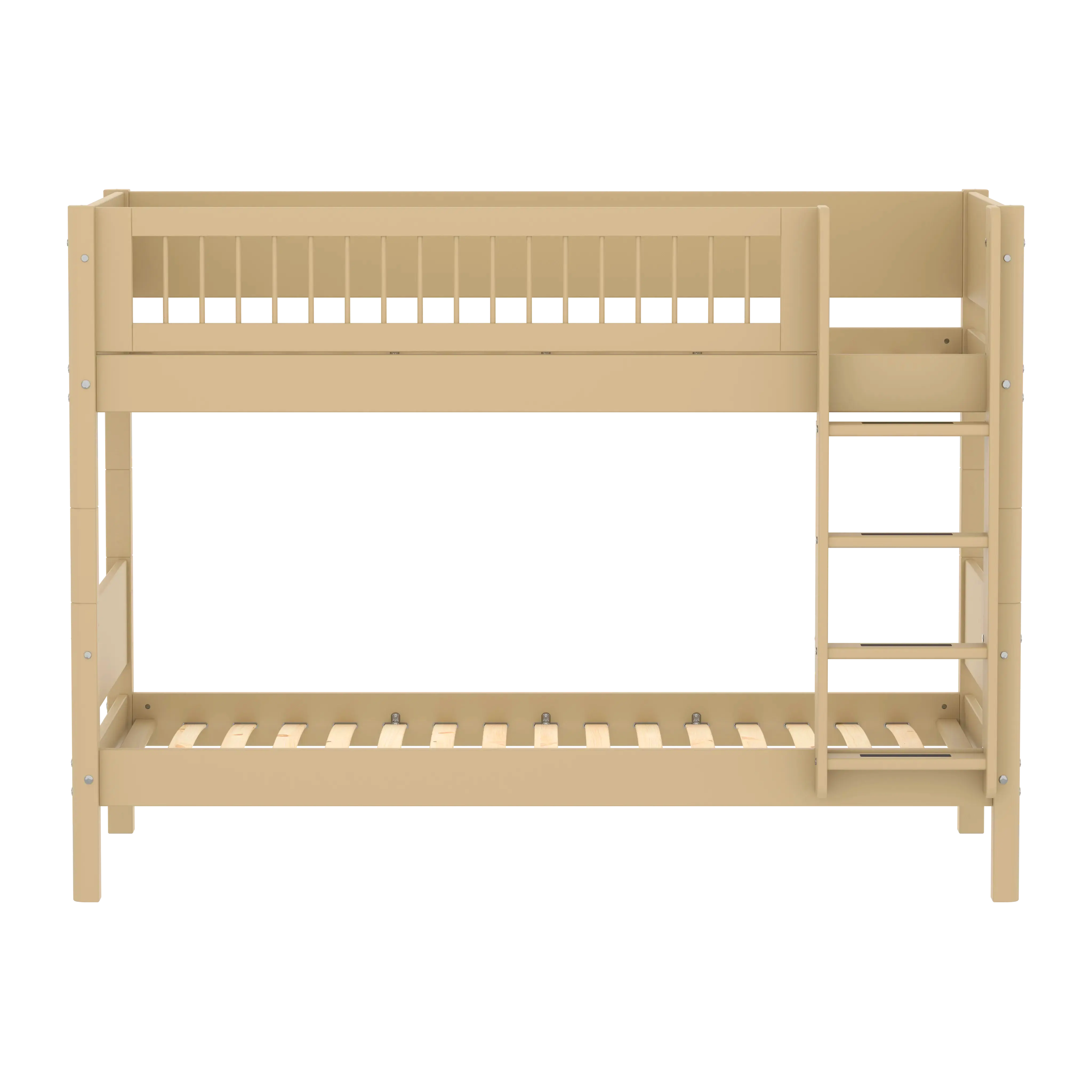 Bunk Bed 154 cm with Ladder and Safety Rail, 90x200 cm, Sand - Image 6