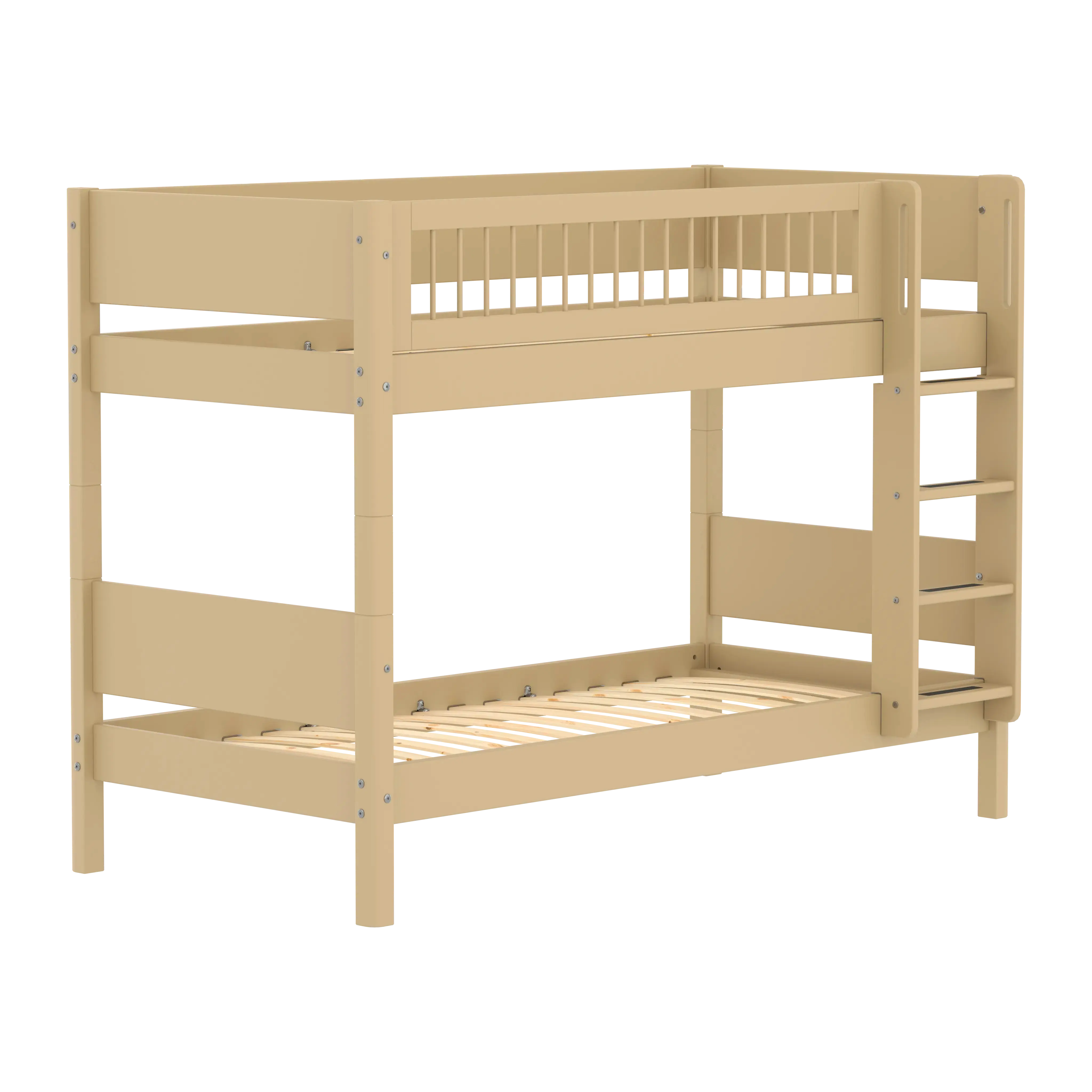 Bunk Bed 154 cm with Ladder and Safety Rail, 90x200 cm, Sand - Image 7