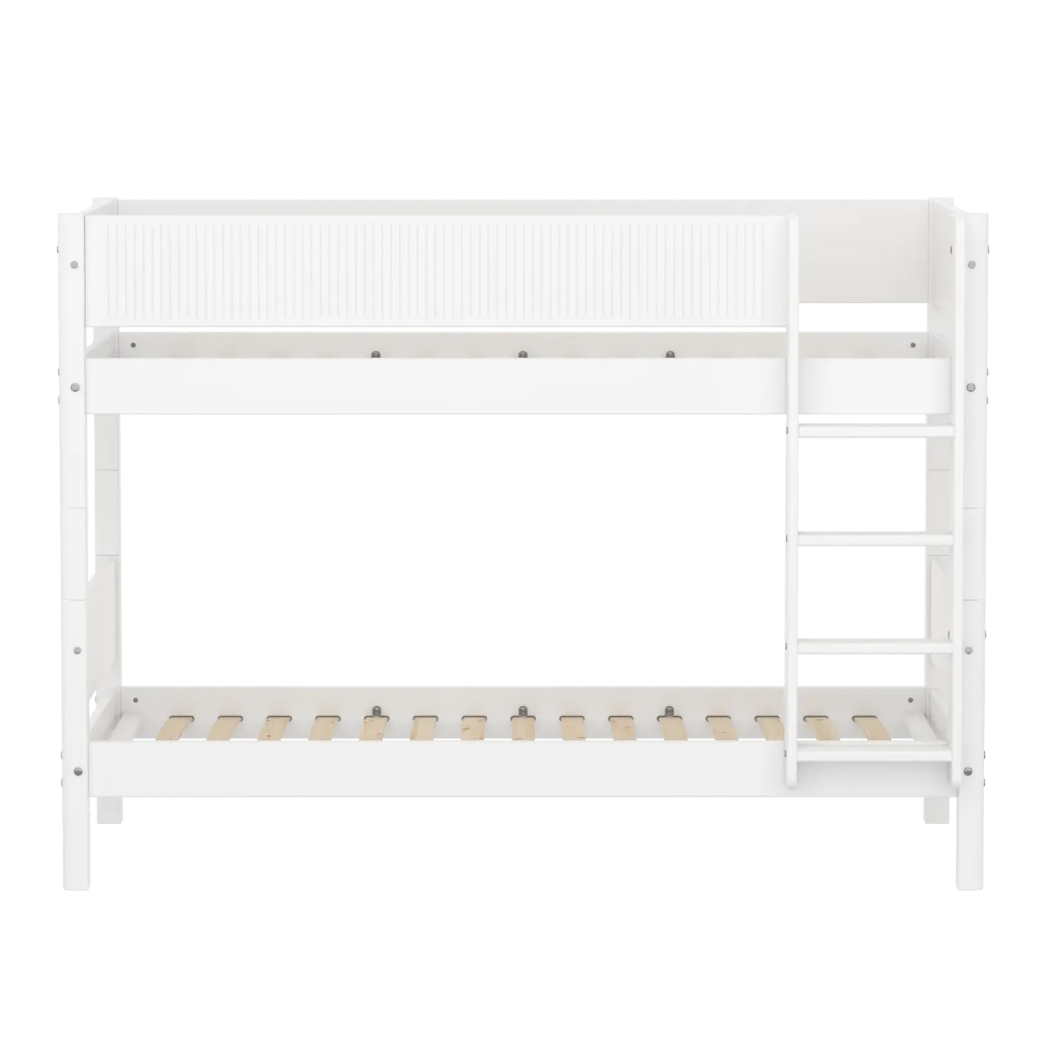 Bunk Bed 154 cm with Ladder and Safety Rail, 90x200 cm, White - Image 5