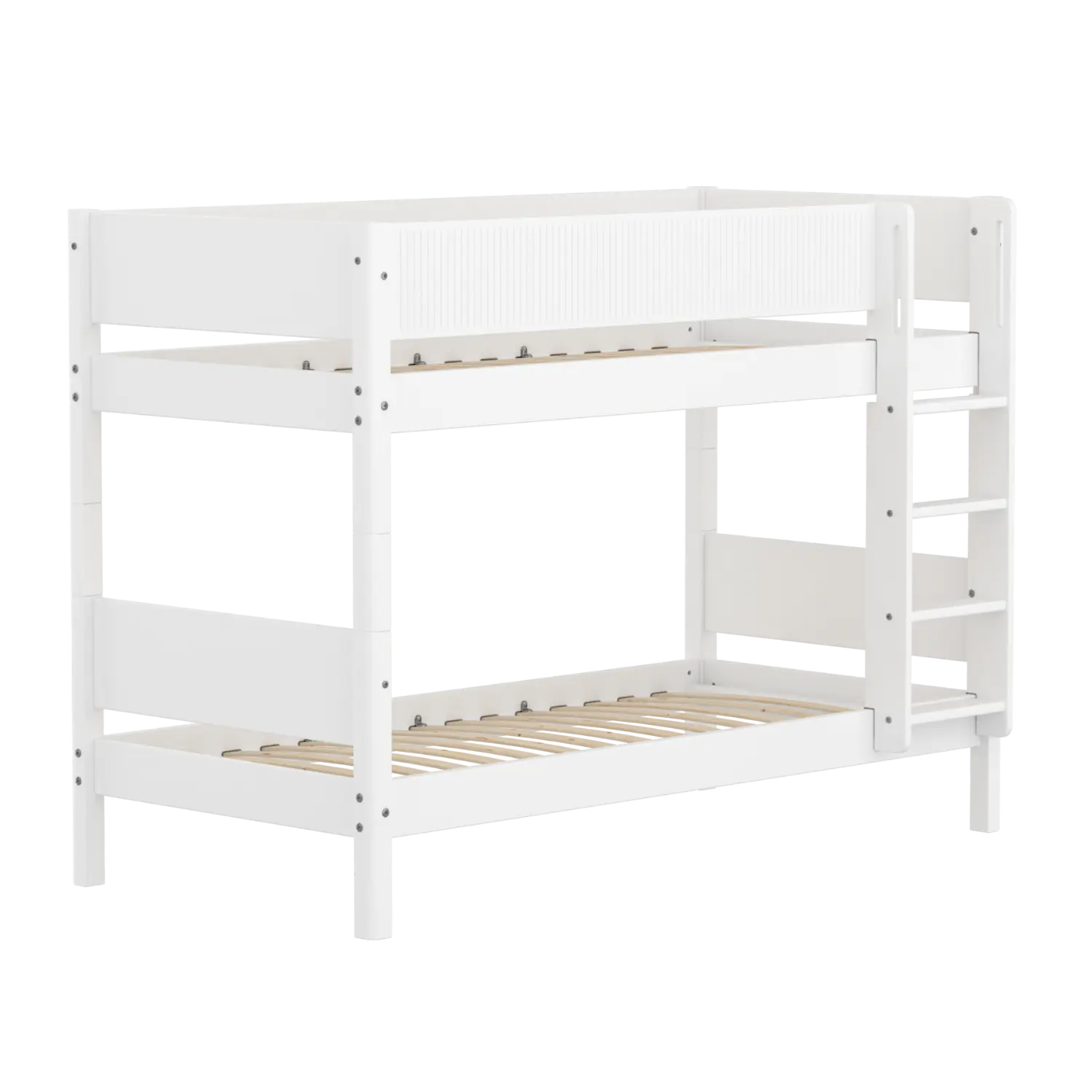 Bunk Bed 154 cm with Ladder and Safety Rail, 90x200 cm, White - Image 6