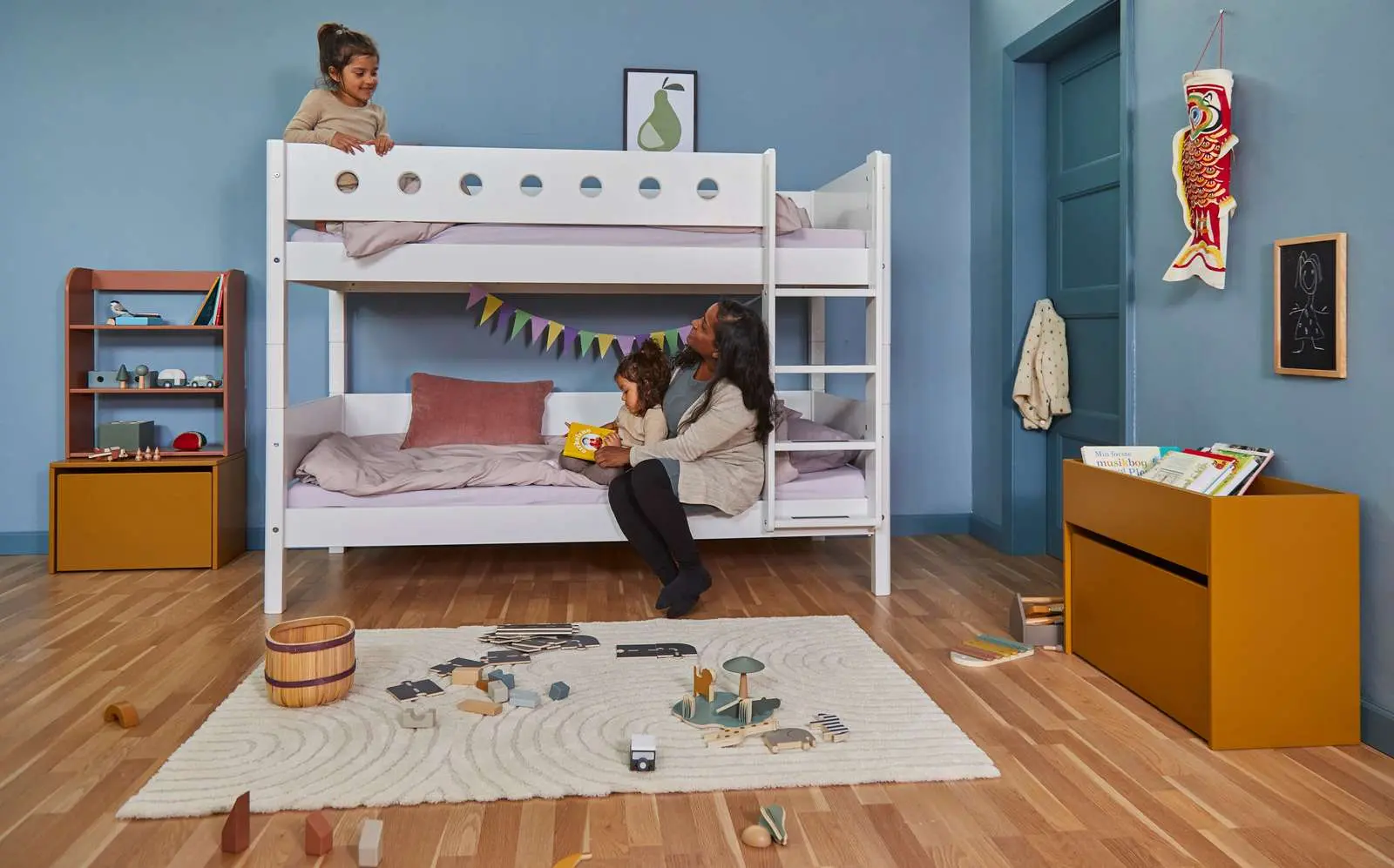 Bunk Bed 154 cm with Ladder and Safety Rail, 90x200 cm, White - Image 3
