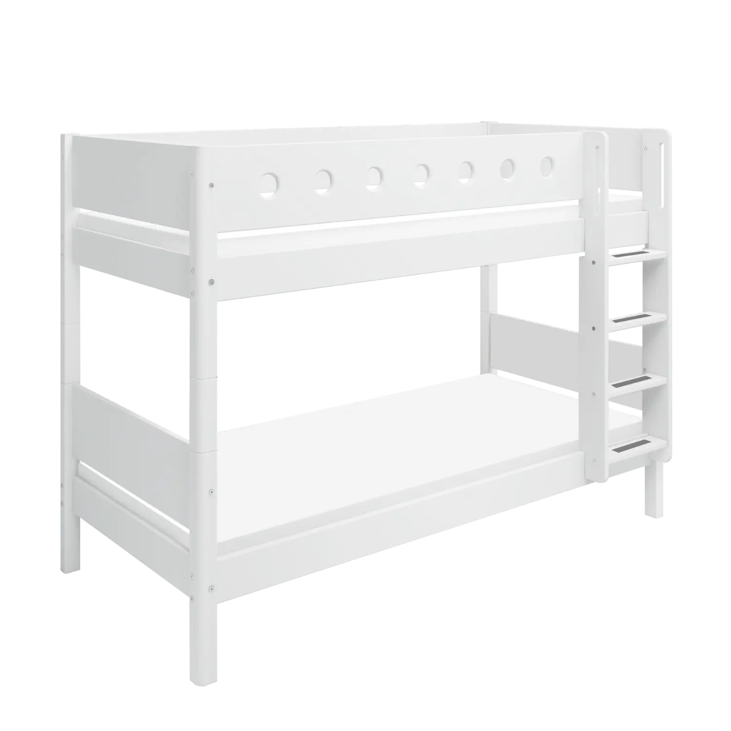 Bunk Bed 154 cm with Ladder and Safety Rail, 90x200 cm, White - Image 9