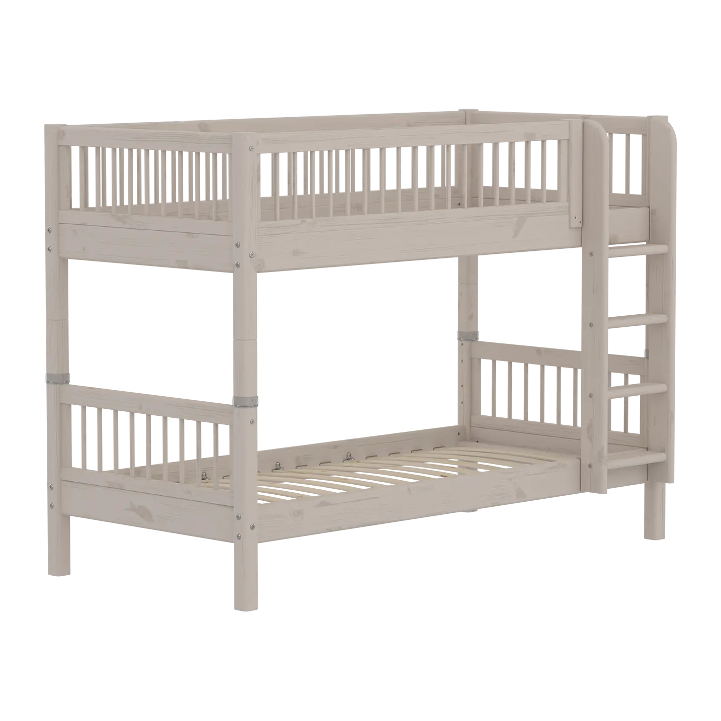 Bunk Bed 154 cm with Ladder and Safety Rail, 90x200 cm, Grey - Image 3