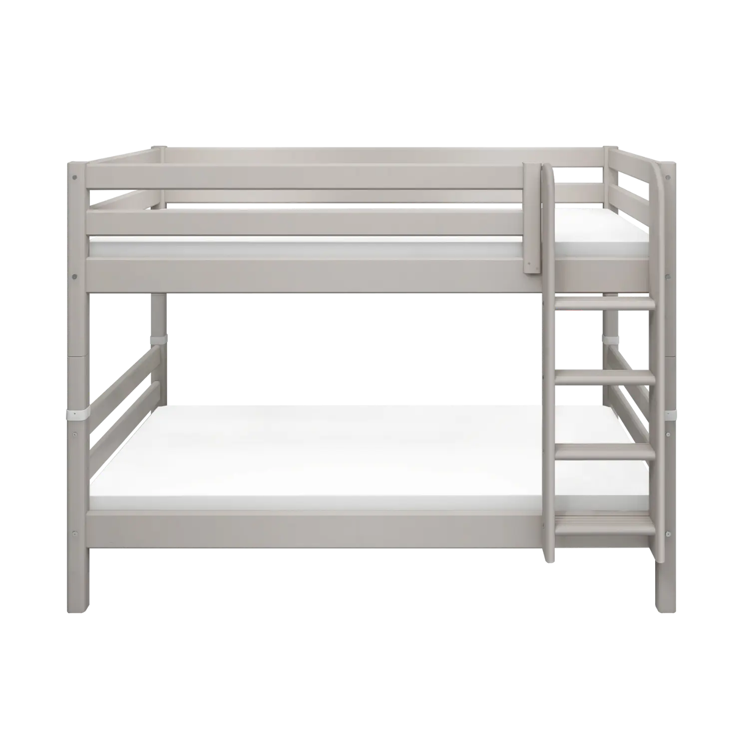 Bunk Bed 154 cm with Ladder and Safety Rail, 90x200 cm, Grey - Image 6