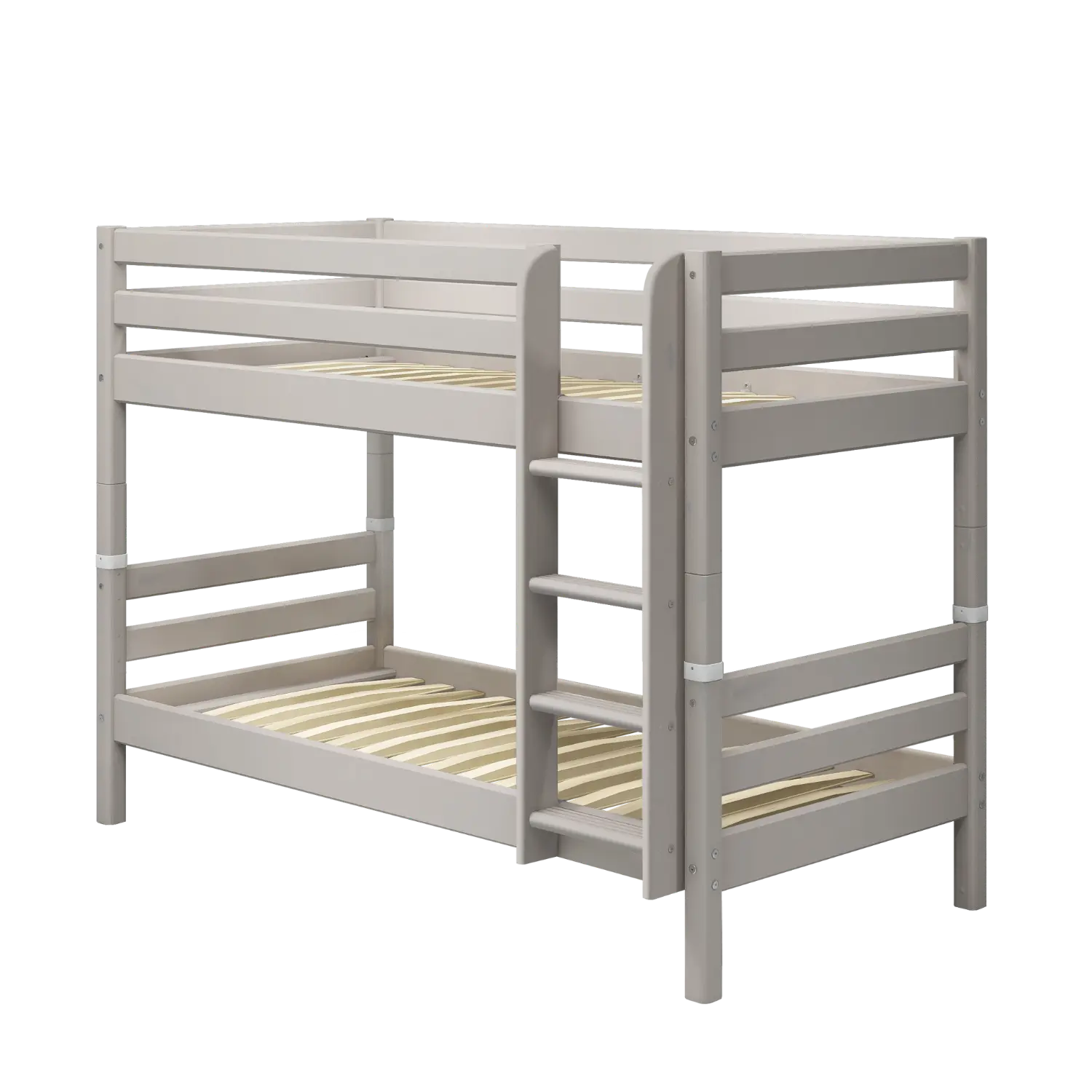 Bunk Bed 154 cm with Ladder and Safety Rail, 90x200 cm, Grey - Image 8