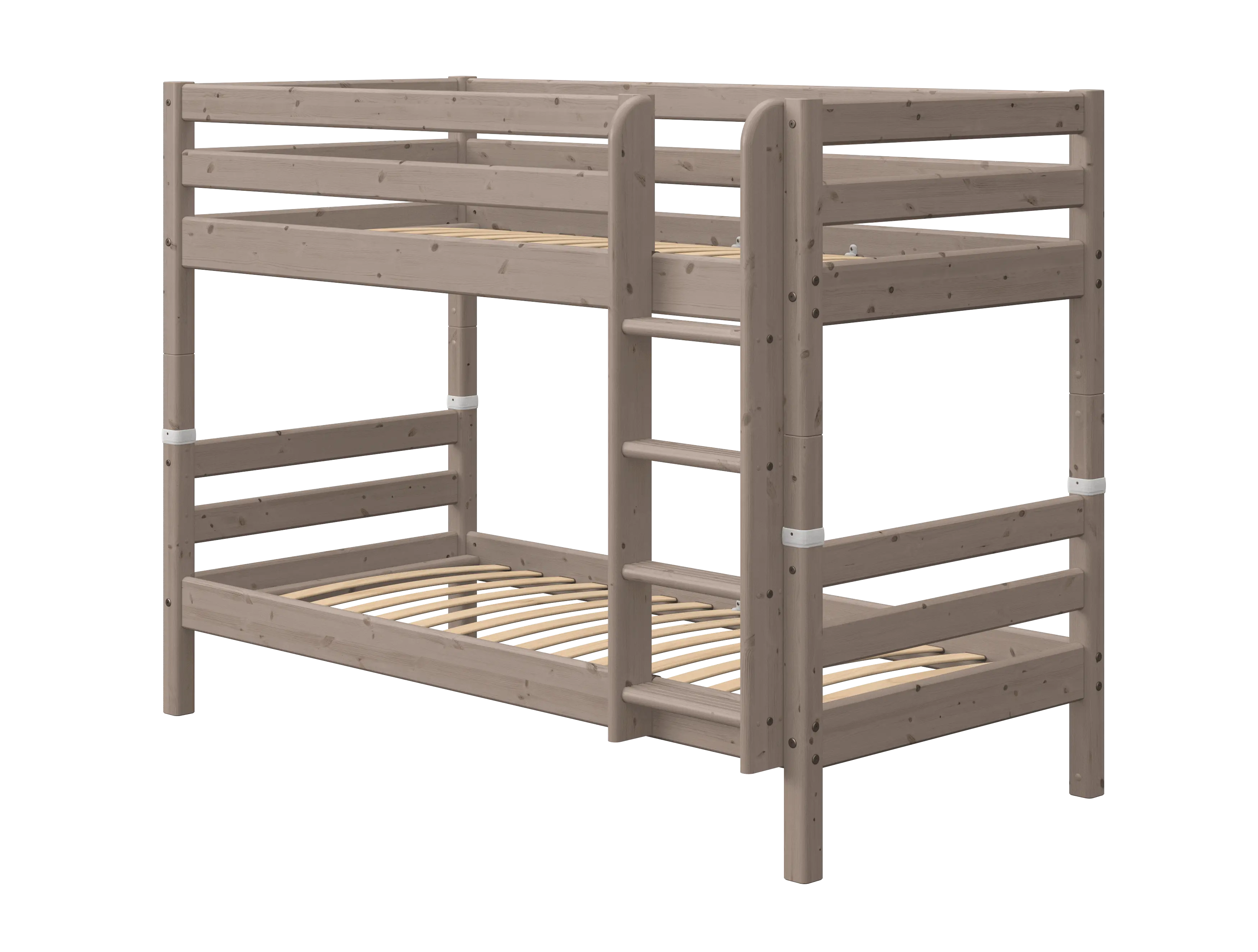 Bunk Bed 154 cm with Ladder and Safety Rail, 90x200 cm, Brown