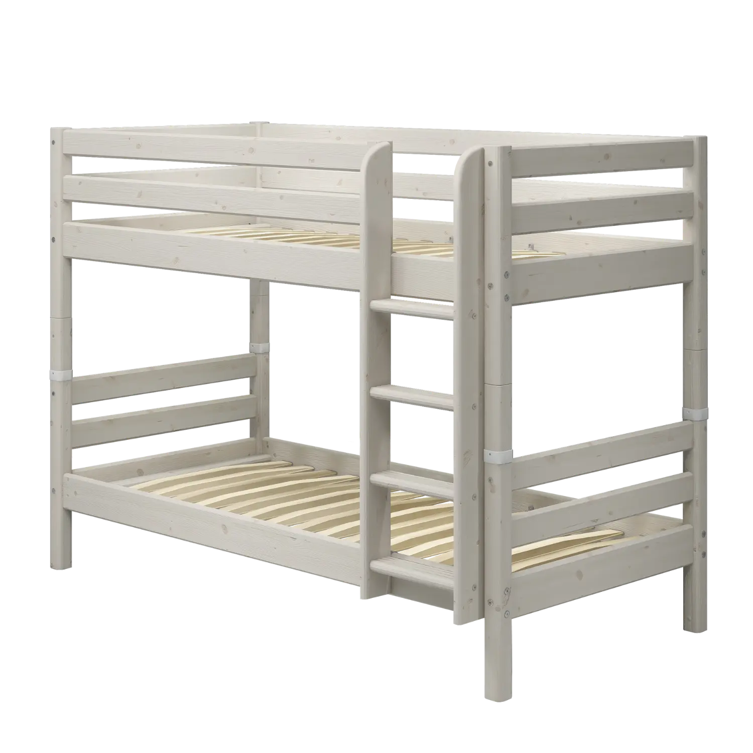 Bunk Bed 154 cm with Ladder and Safety Rail, 90x200 cm, White - Image 8