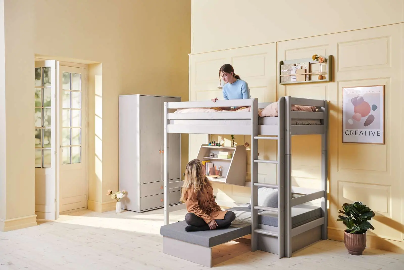 Sofa Module for High Bed 184 cm, 77x180 cm, Grey - Image 2