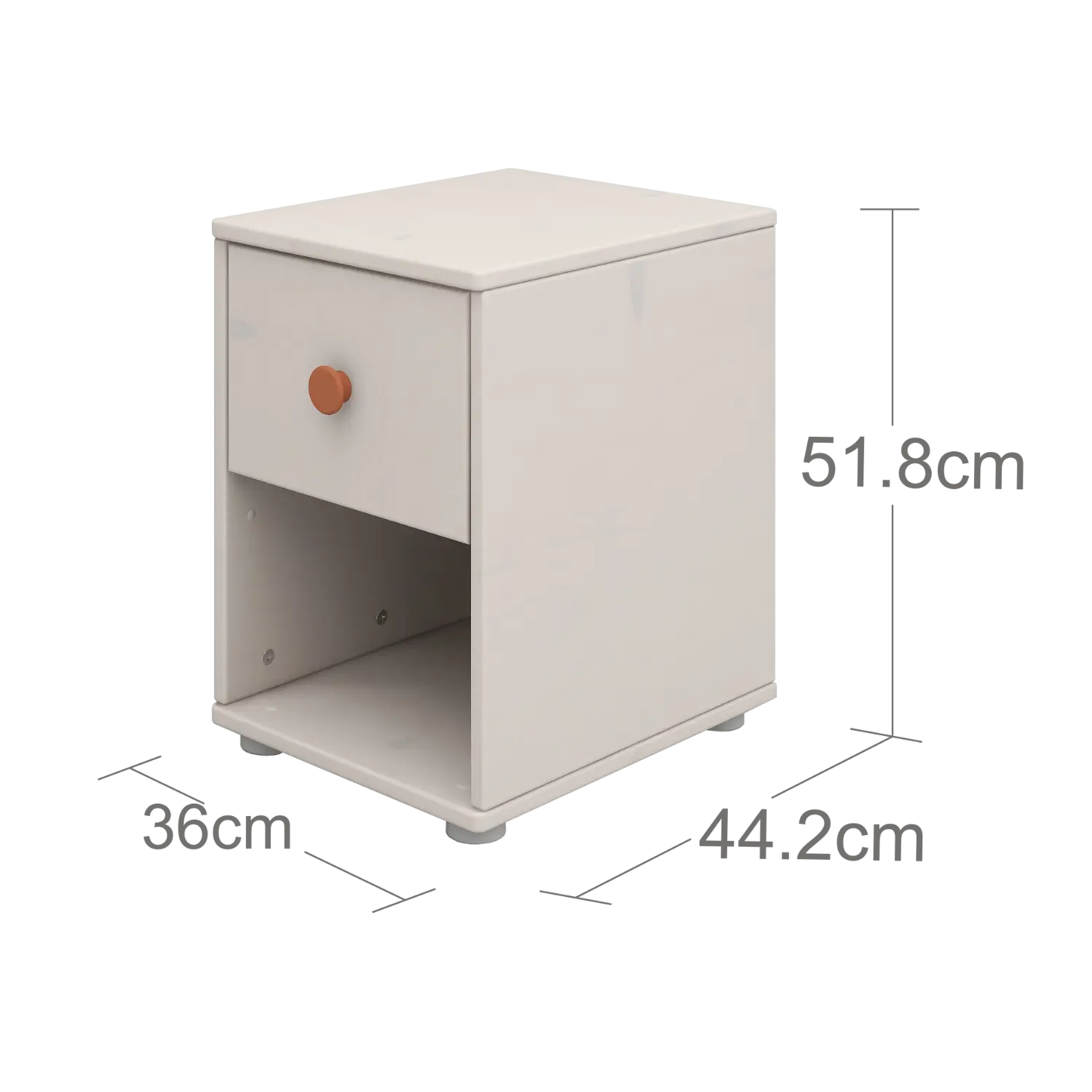 Chest with 1 Drawer, Grey - Image 6