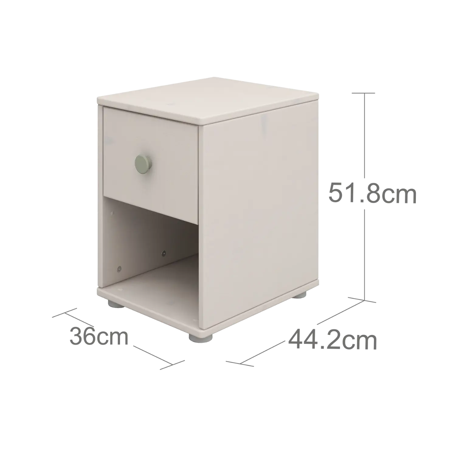 Chest with 1 Drawer, Grey - Image 6