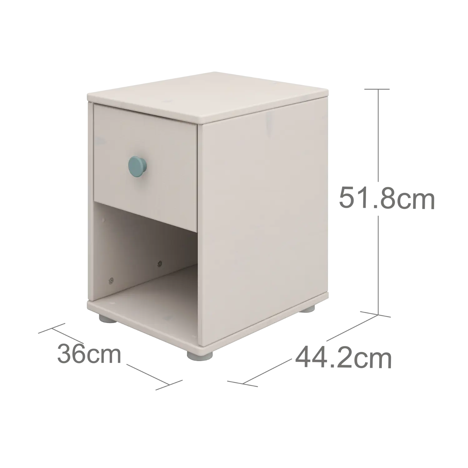 Chest with 1 Drawer, Grey - Image 7