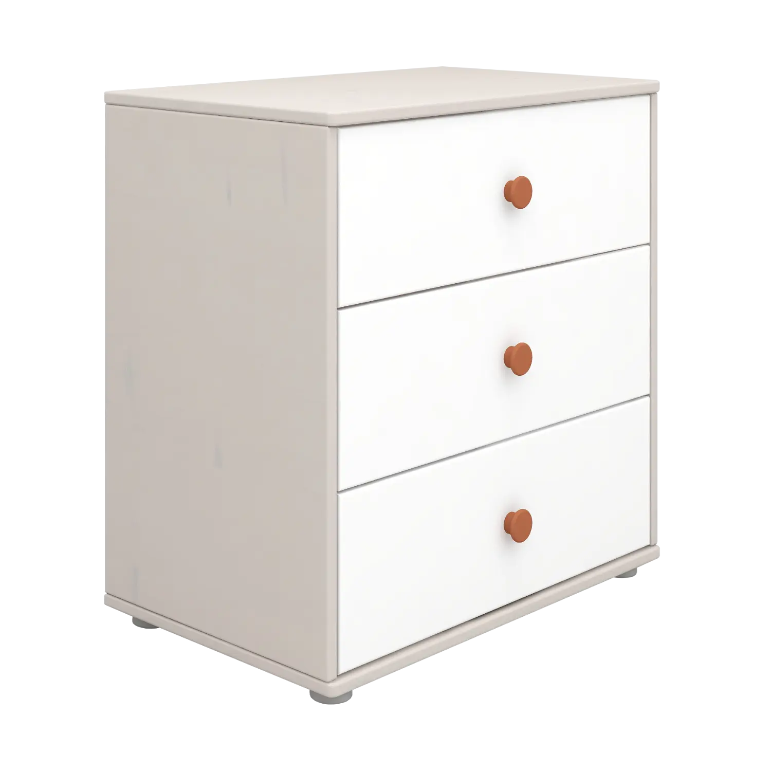 Chest with 3 Drawers, Grey - Image 4