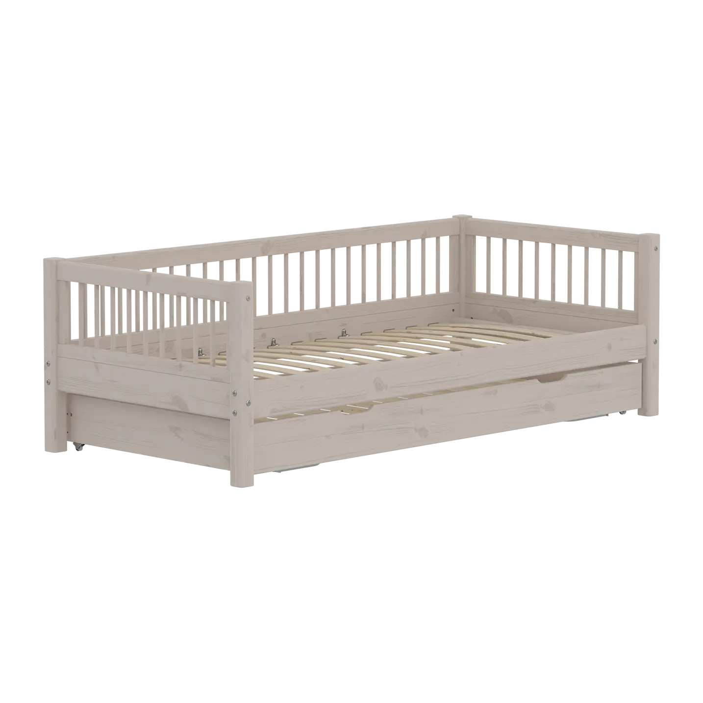 Single Bed with Guest Bed, 90x200 cm, Grey - Image 3