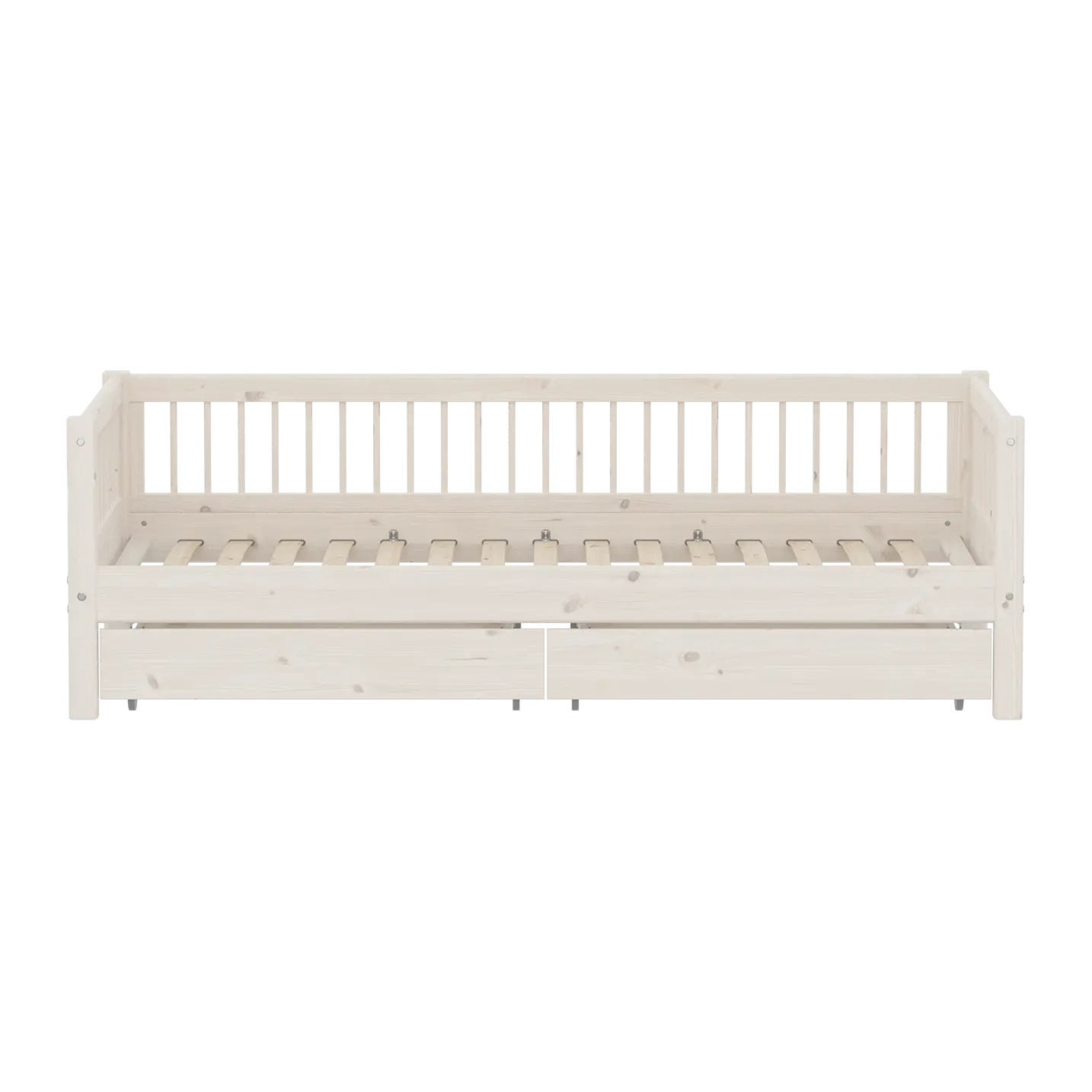 Single Bed with Storage, 90x200 cm, White - Image 2