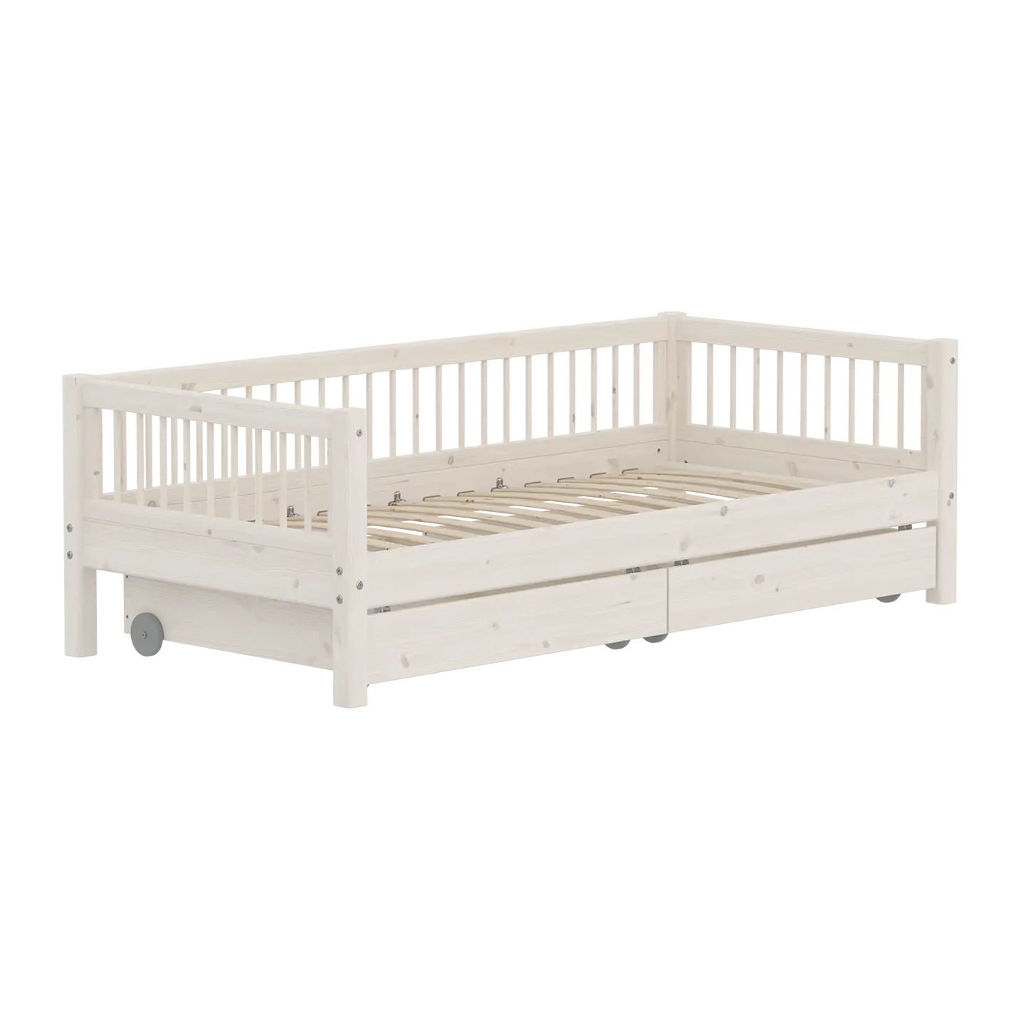 Single Bed with Storage, 90x200 cm, White - Image 3