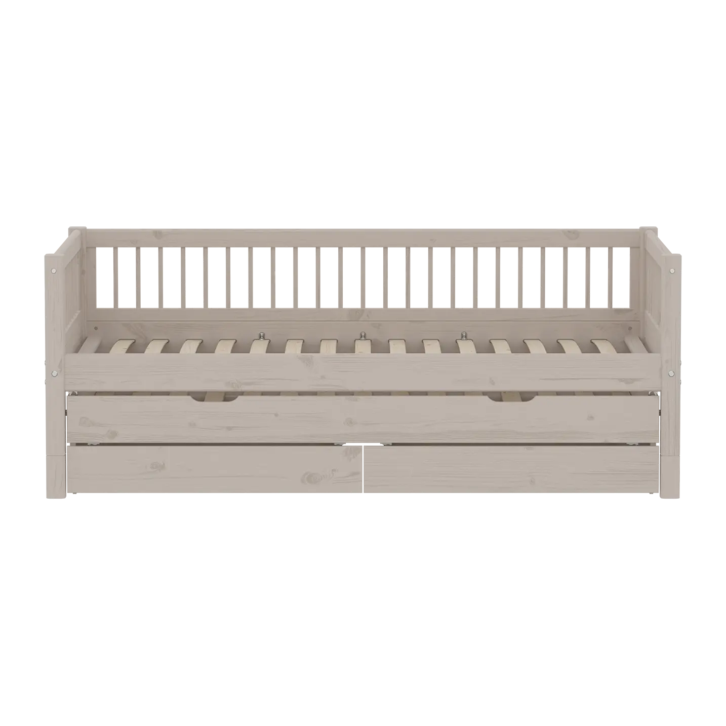 Single Bed with Guest Bed, Storage, 90x200 cm, Grey - Image 2