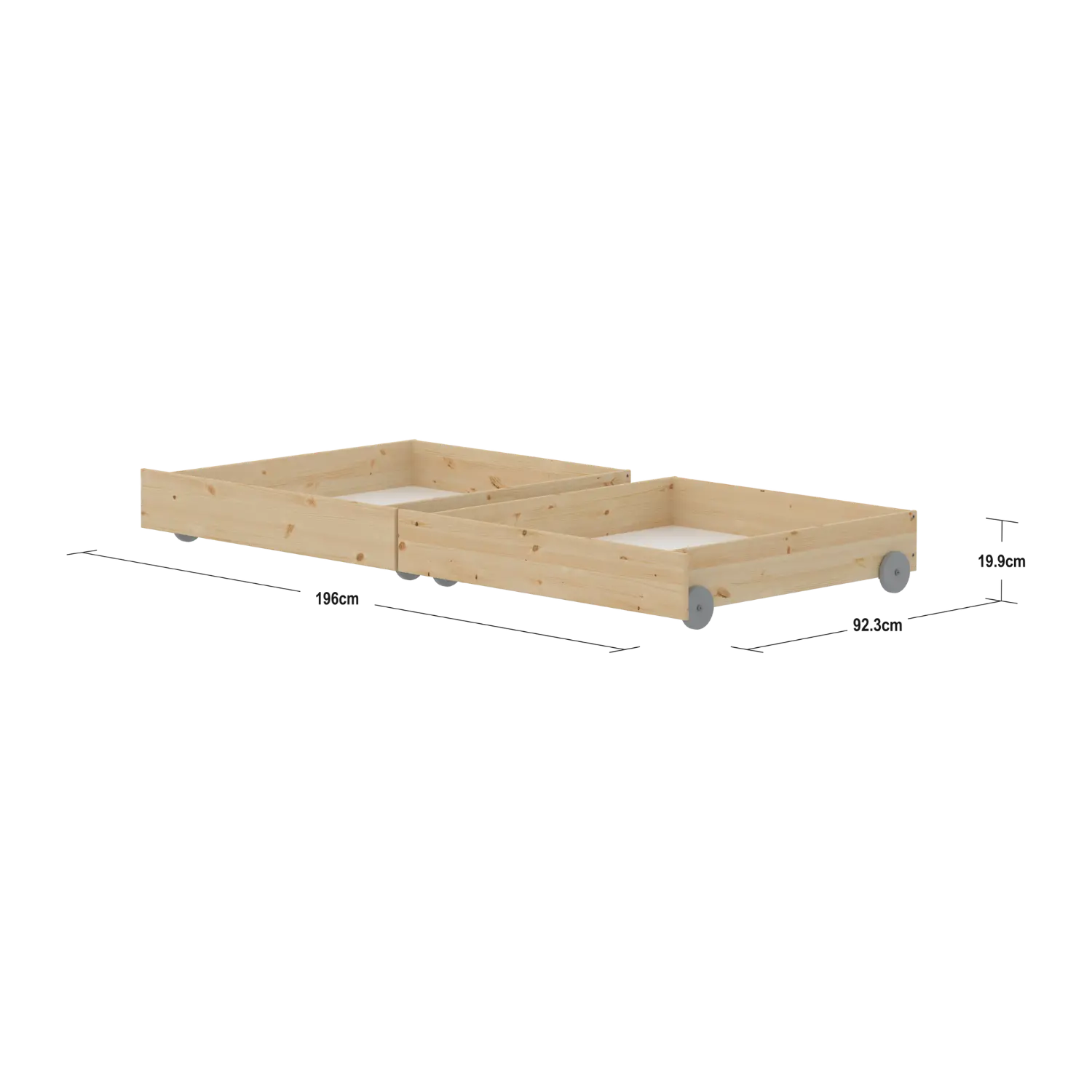 Bed Drawers, Pine - Image 4