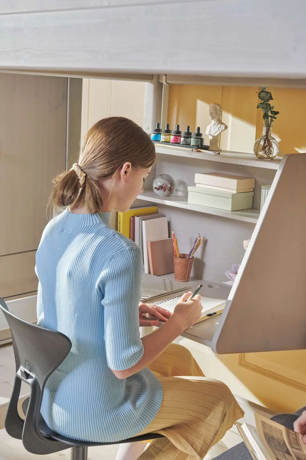 Click-on Desk for High-Beds, Grey - Image 2