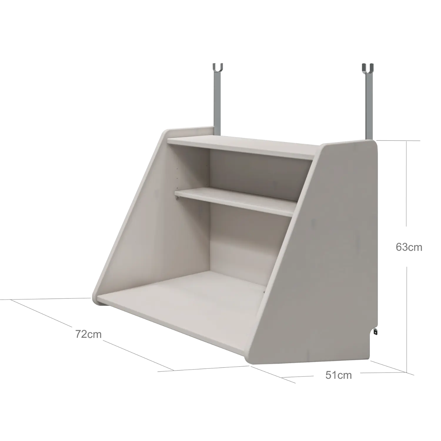 Click-on Desk for High-Beds, Grey - Image 7