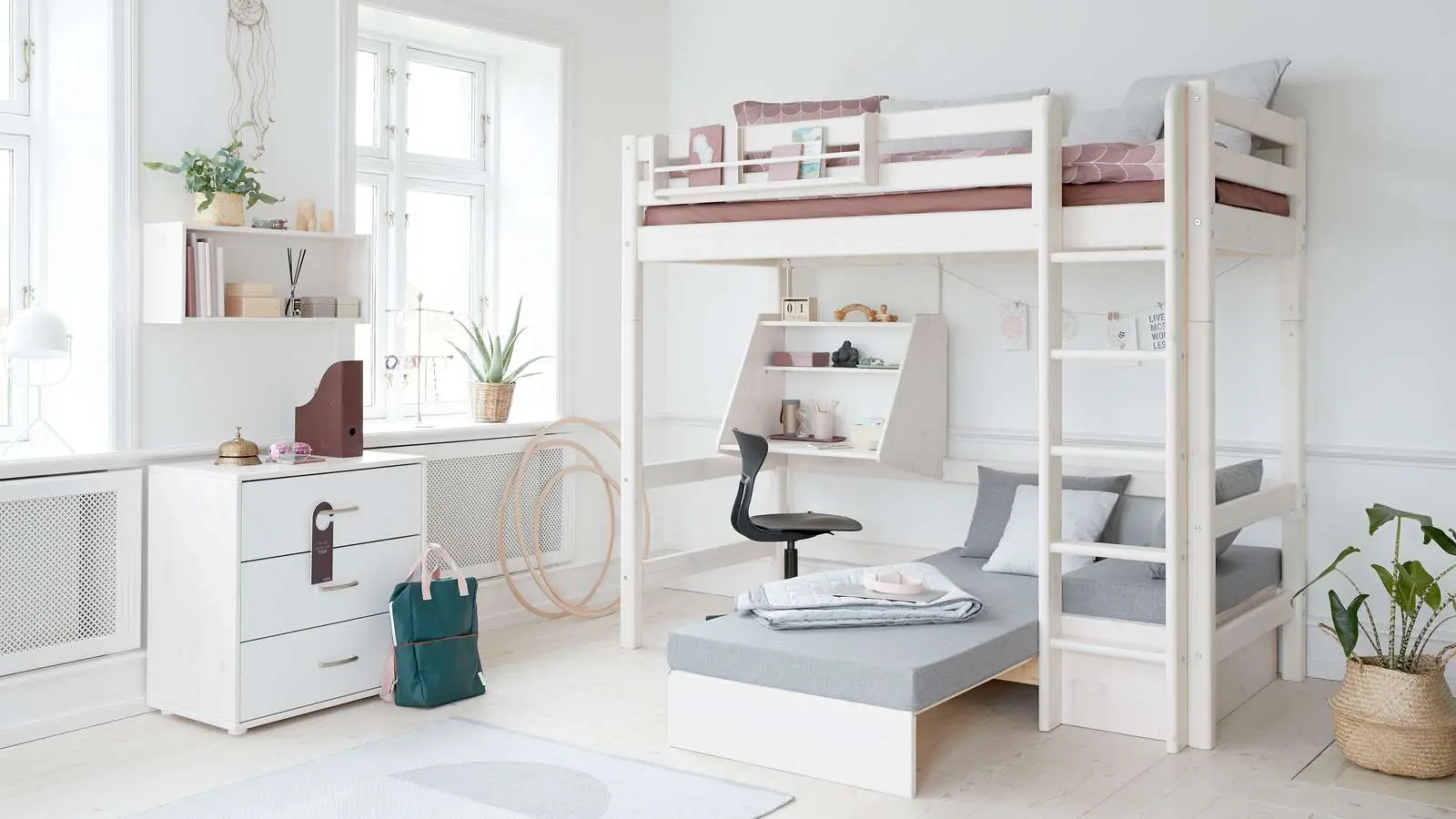 Click-on Desk for High-Beds, White - Image 3