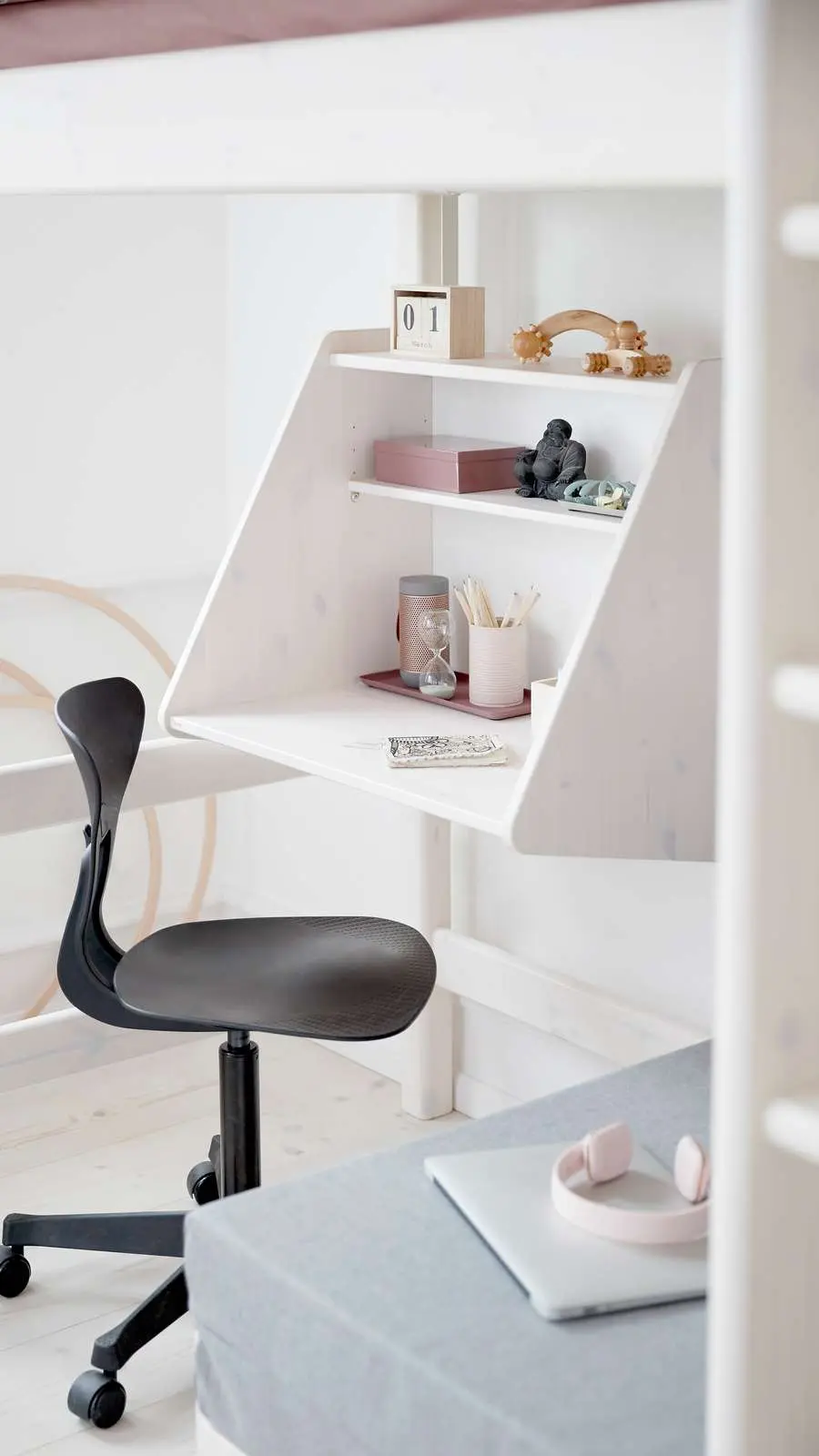 Click-on Desk for High-Beds, White - Image 4