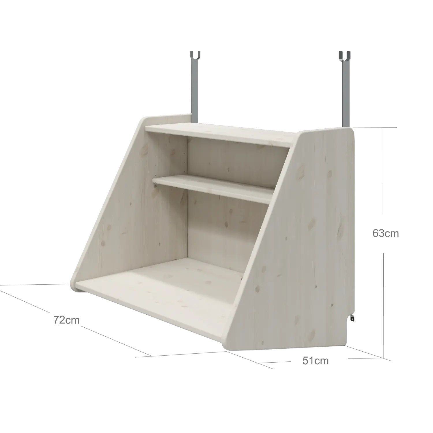 Click-on Desk for High-Beds, White - Image 6