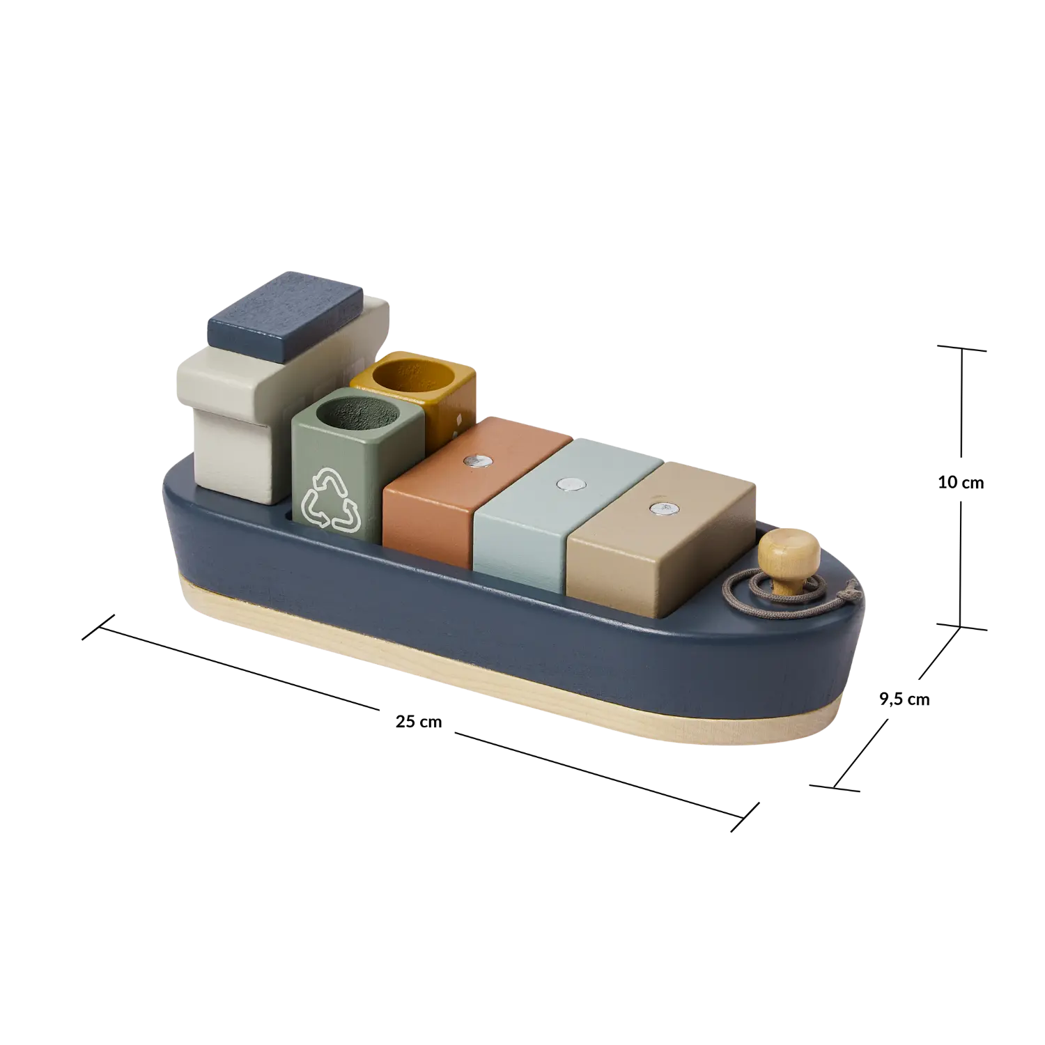 Container Ship, 1 ship & 5 containers, Handpainted - Image 8