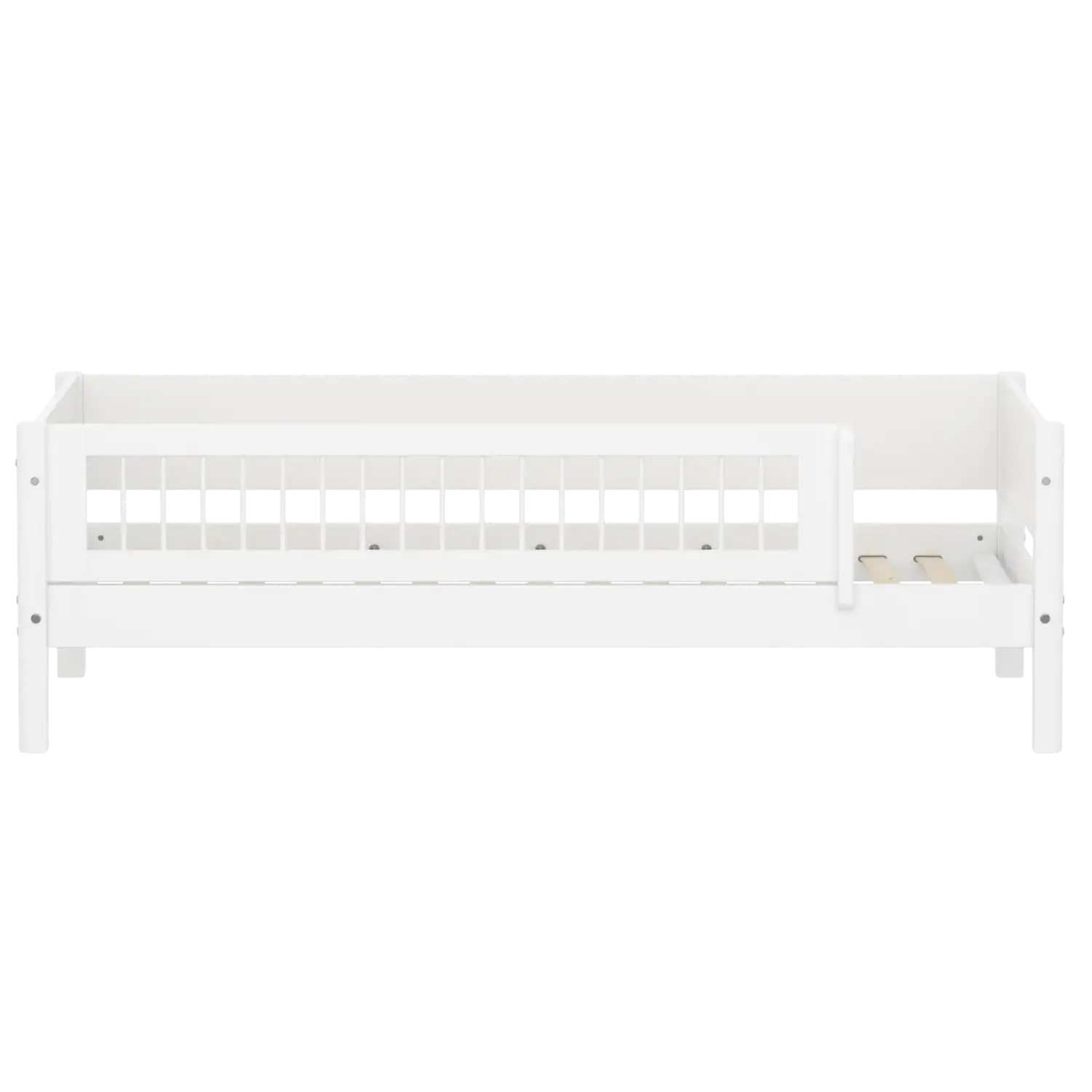 Single Bed with Safety Rail, 90x200 cm, White - Image 8