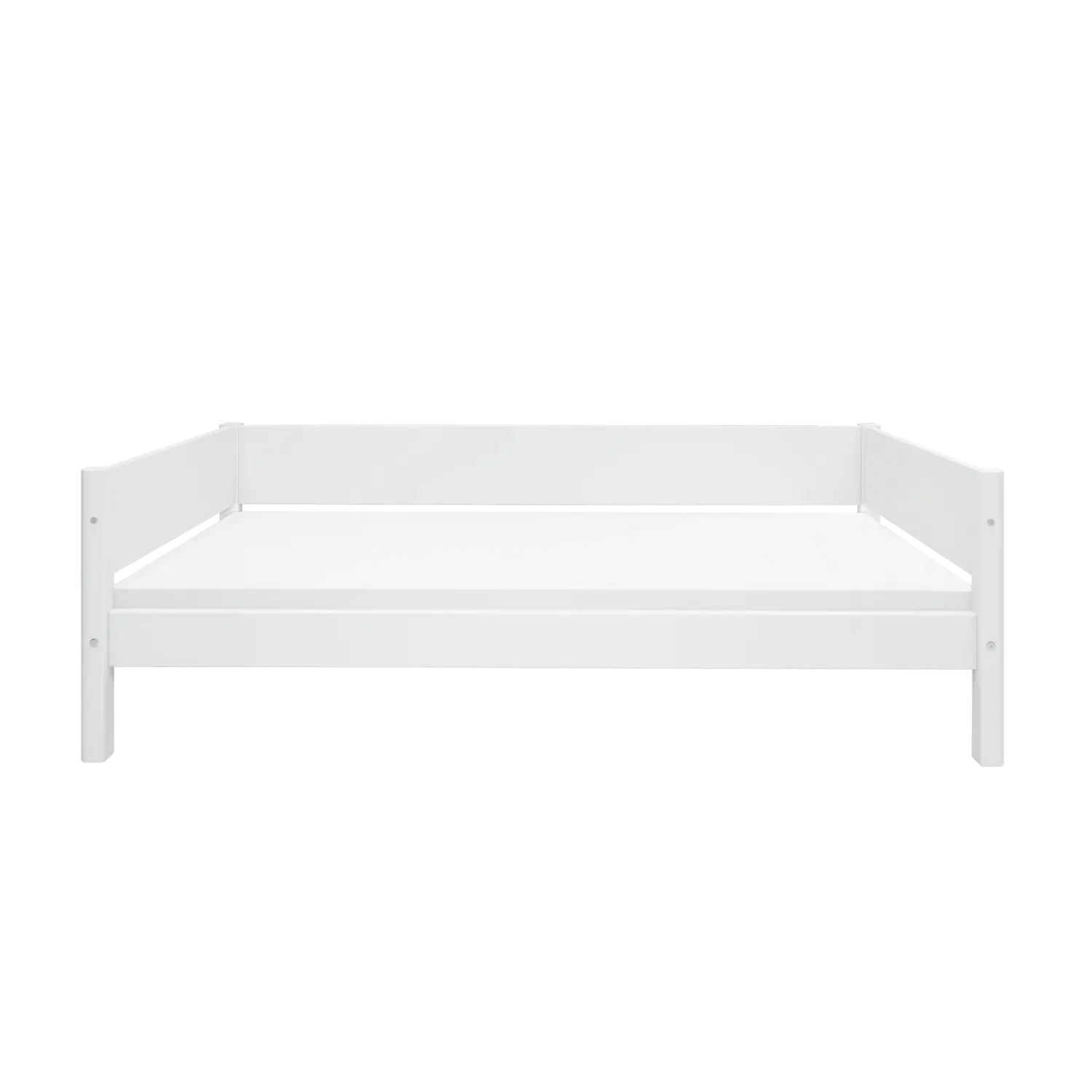 Single Bed with Safety Rail, 90x200 cm, White - Image 3