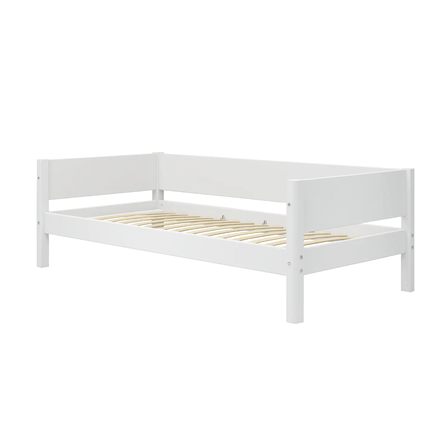 Single Bed with Safety Rail, 90x200 cm, White - Image 5