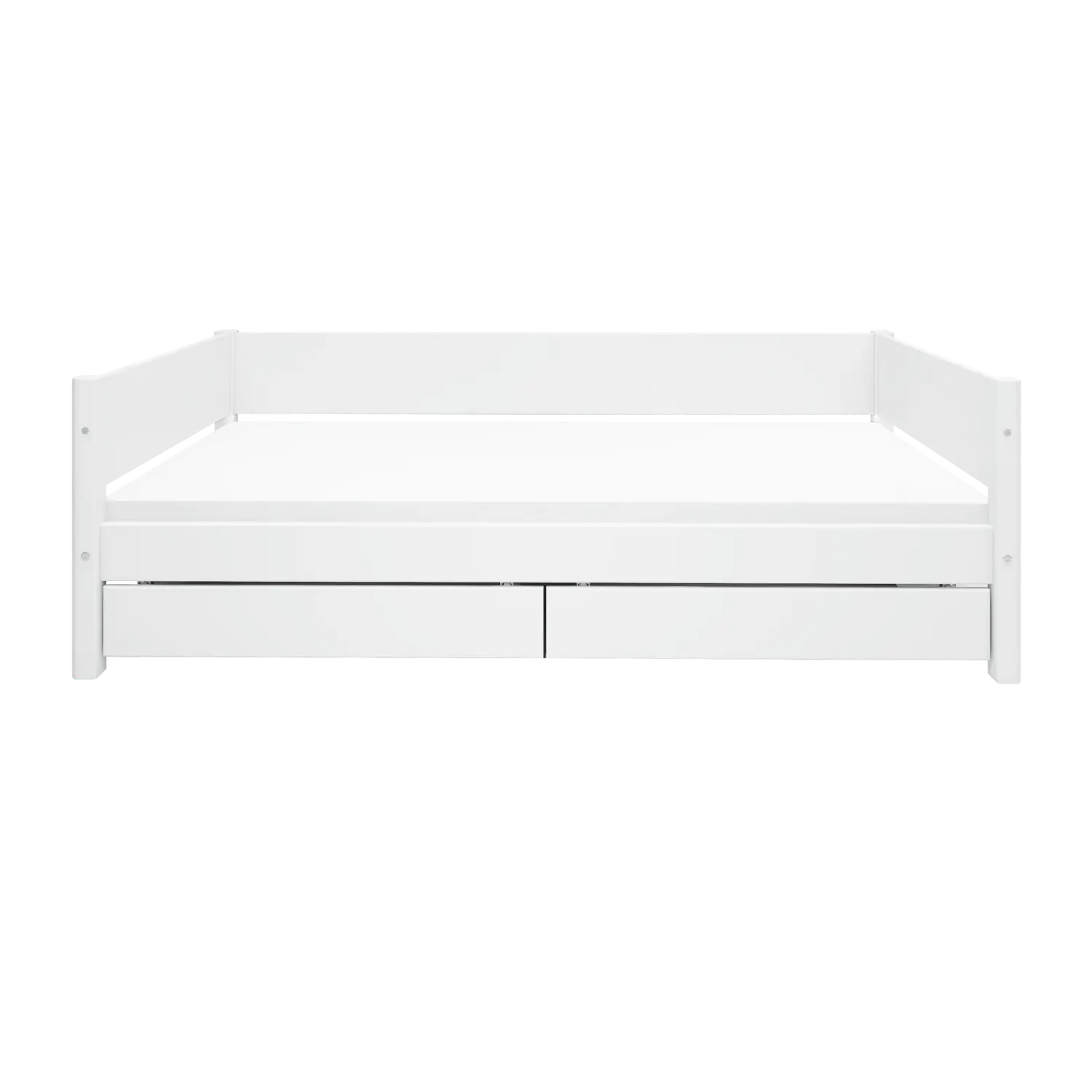 Single Bed with Storage, 90x200 cm, White - Image 3