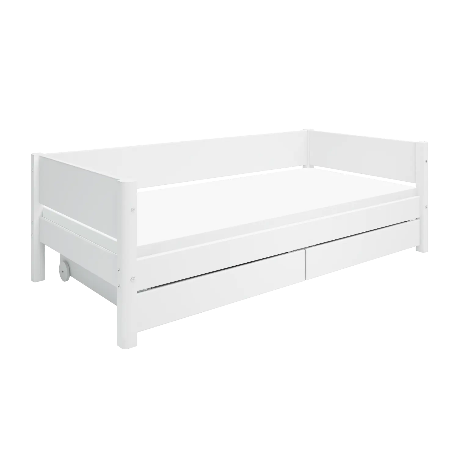 Single Bed with Storage, 90x200 cm, White - Image 4