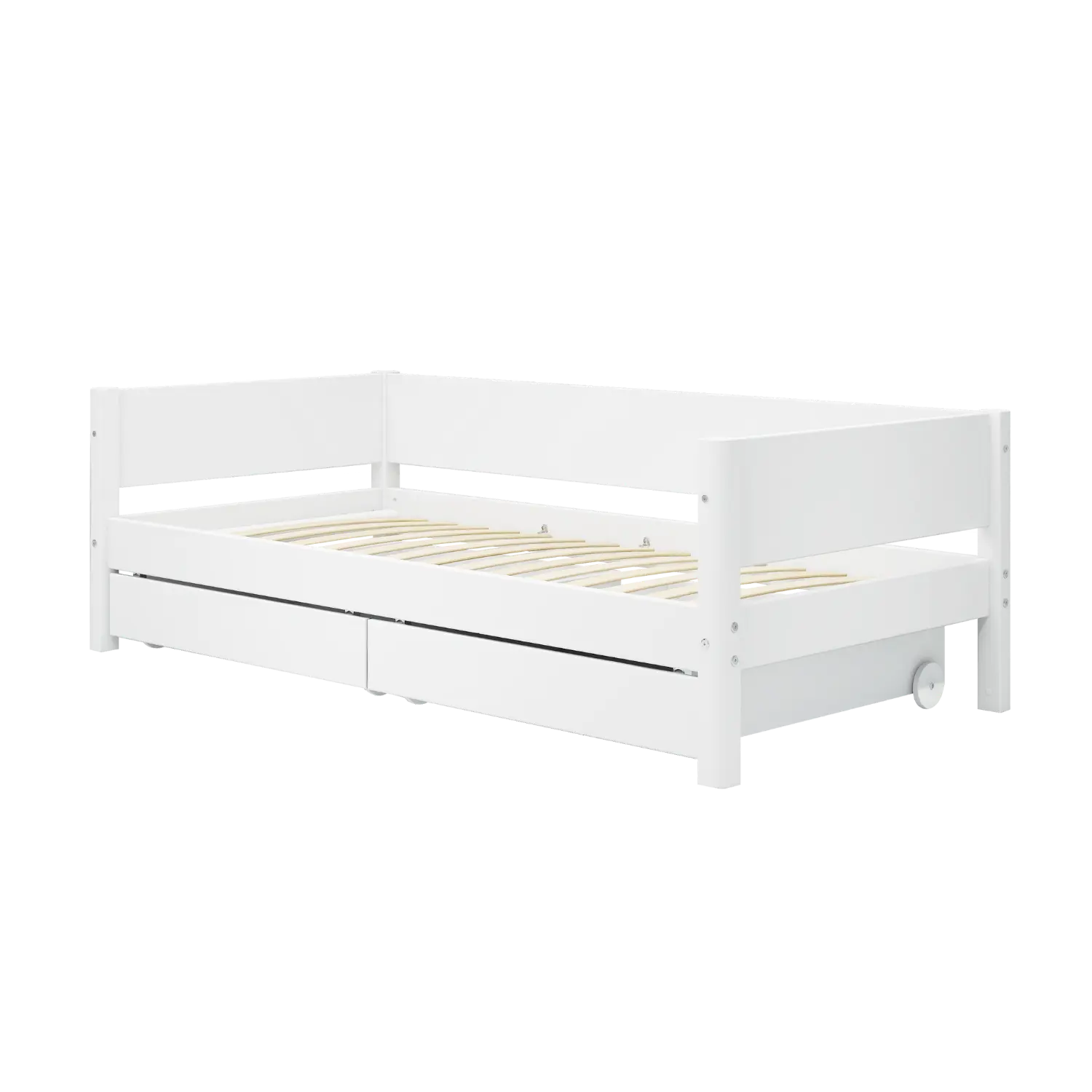 Single Bed with Storage, 90x200 cm, White - Image 5