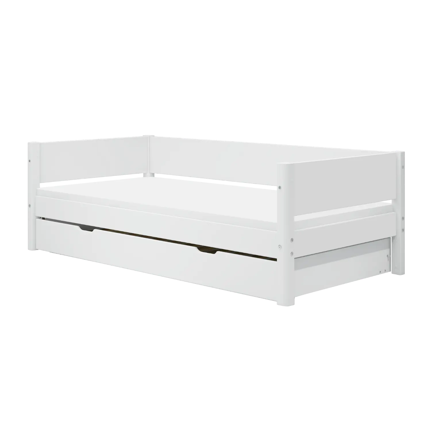 Single Bed with Pull-out Bed, 90x200 cm, White