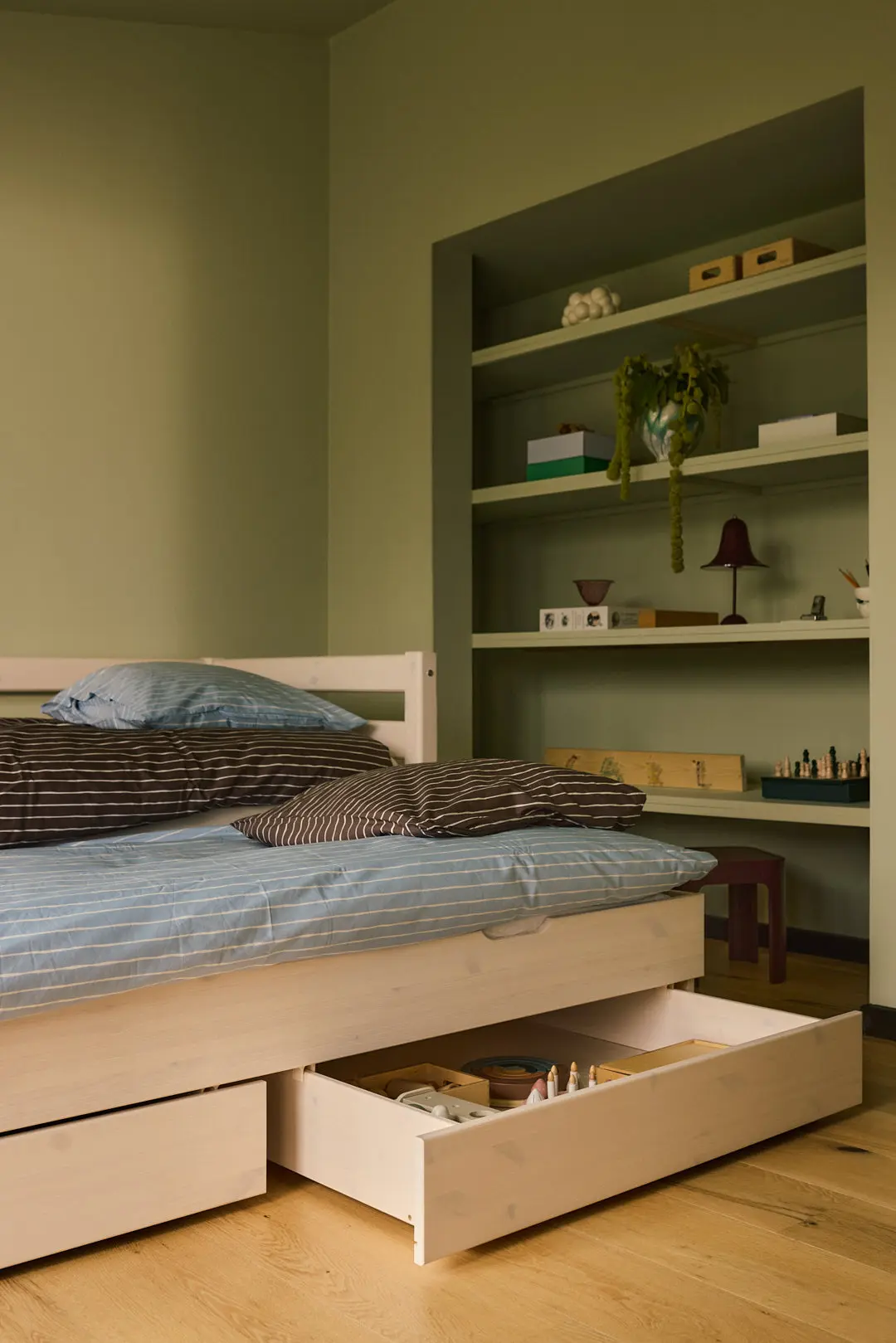 Single Bed with Pull-out Bed, 90x200 cm, White - Image 3