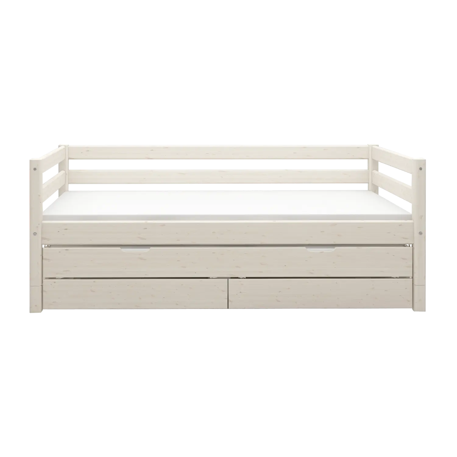 Single Bed with Pull-out Bed, 90x200 cm, White - Image 7