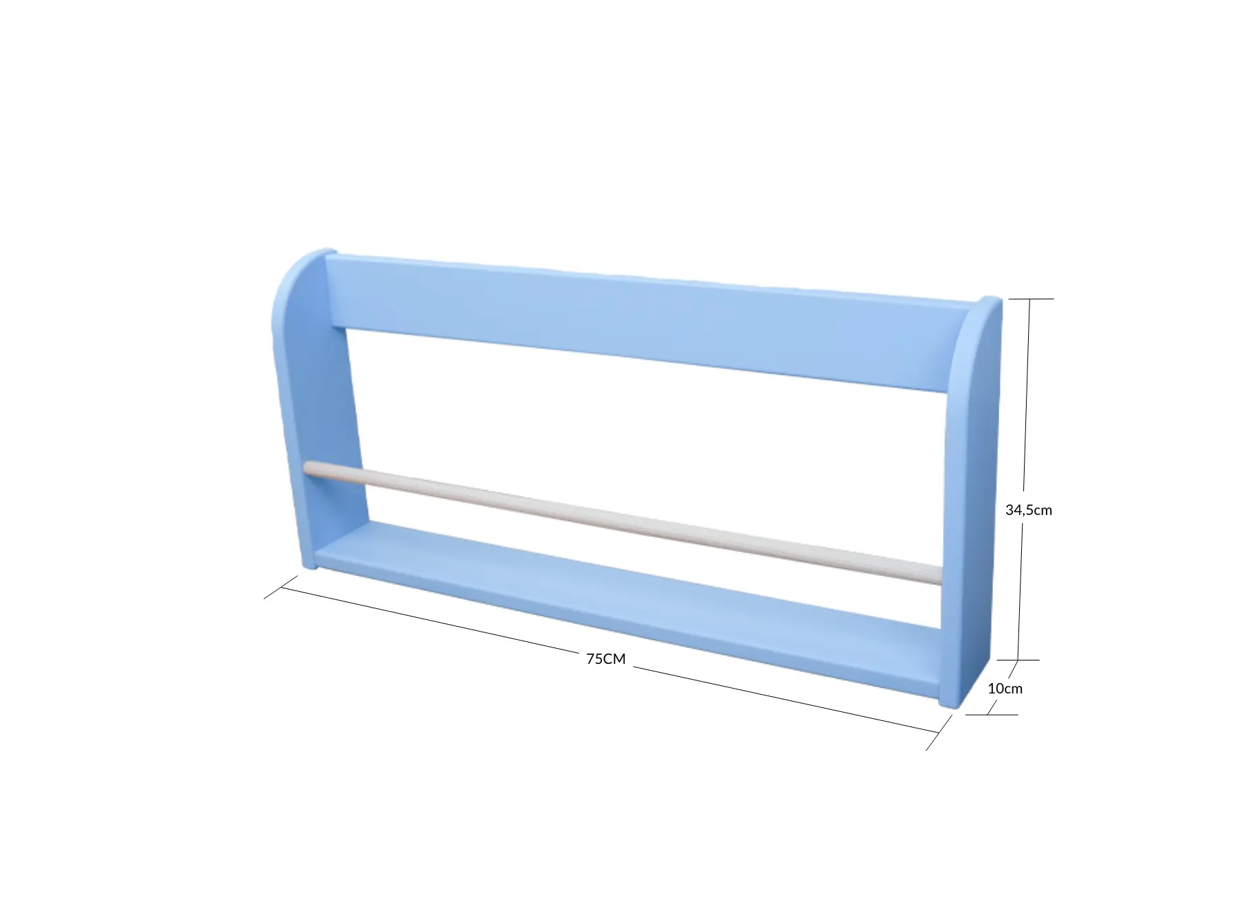 DOTS Display shelf, 75 cm, MDF, Blue Skies - Image 5