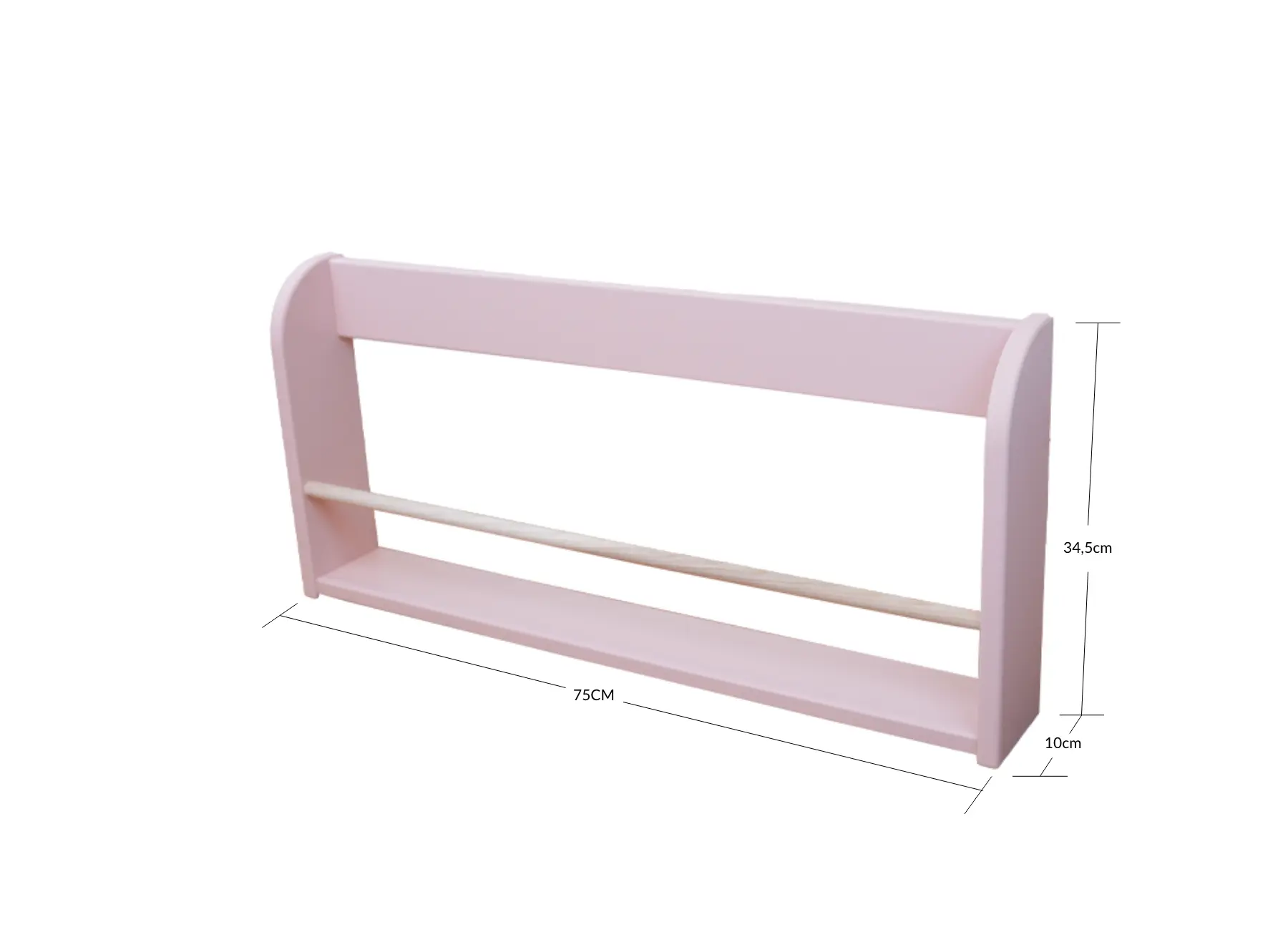 DOTS Display shelf, 75 cm, MDF, Blushing Pink - Image 5