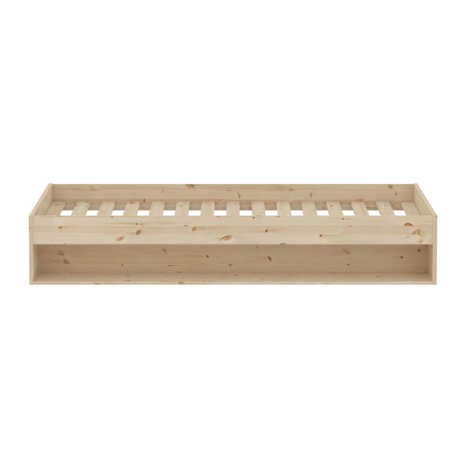 Double Bed with Shelf, 120x200 cm, Pine - Image 3