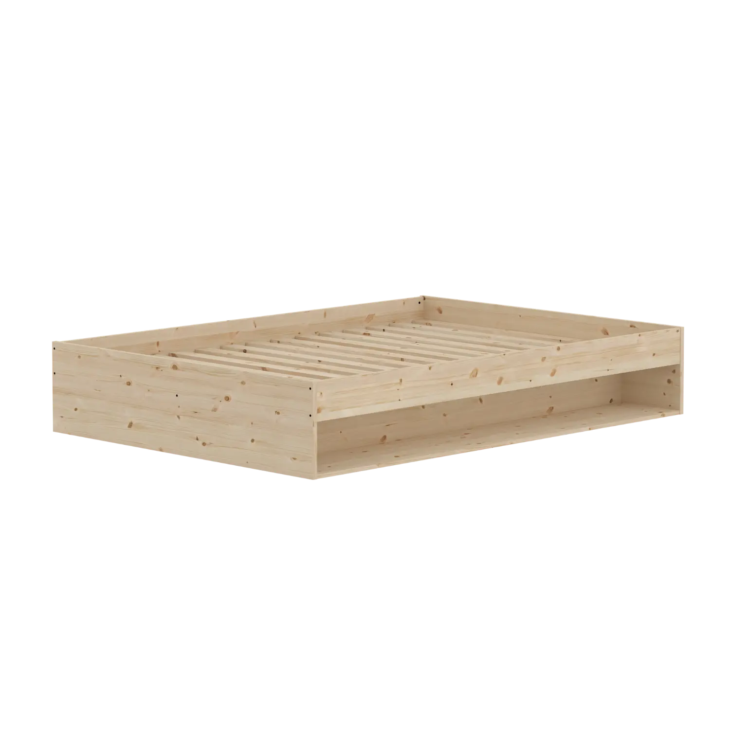 Double Bed with Shelf, 140x200 cm, Pine - Image 5