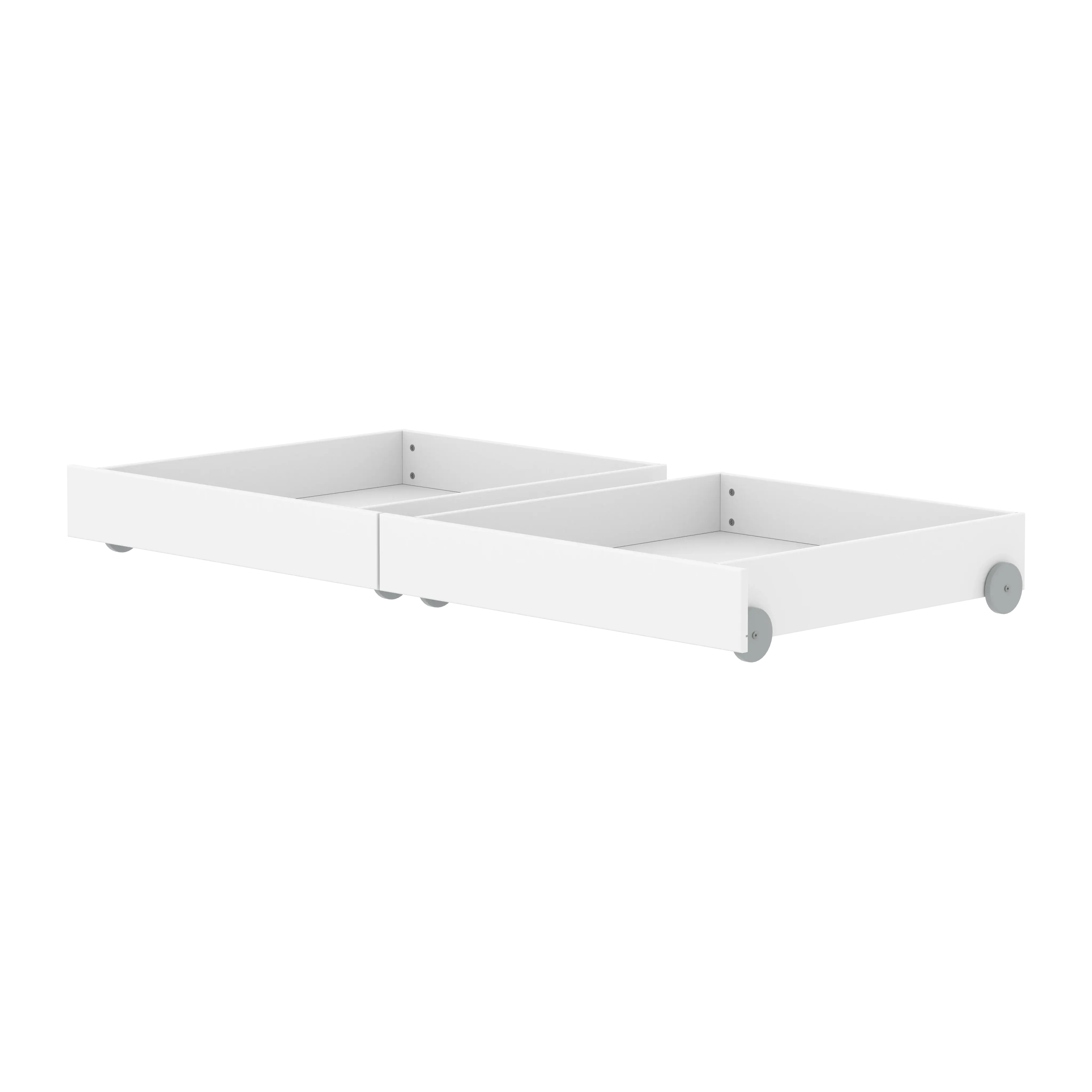 Bed Drawers, 2 pcs, 90x200 cm, White