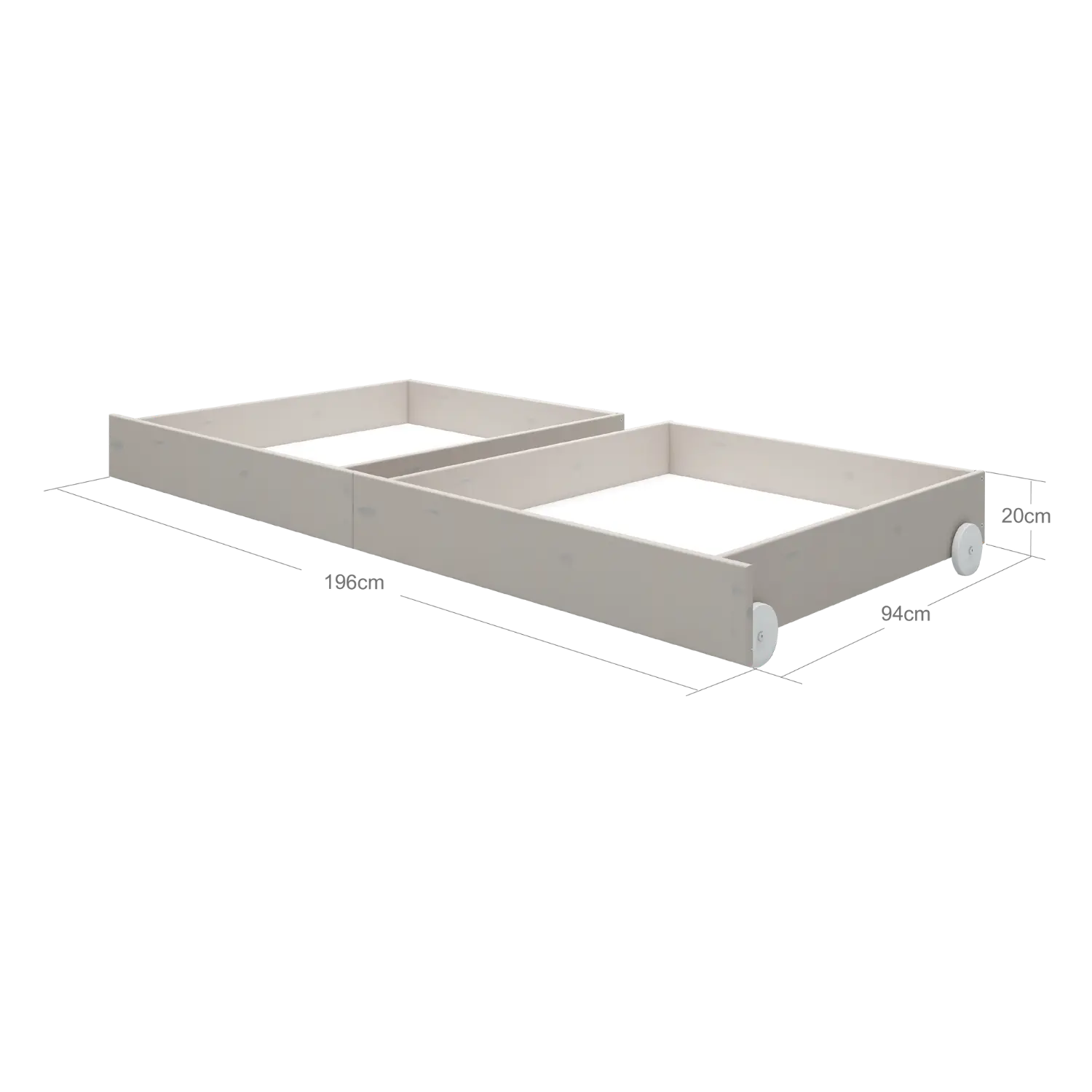 Drawers for Single- and Bunk Bed, Grey - Image 4