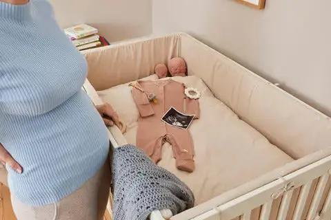 Baby Bed, 120x70 cm, Cream - Image 10