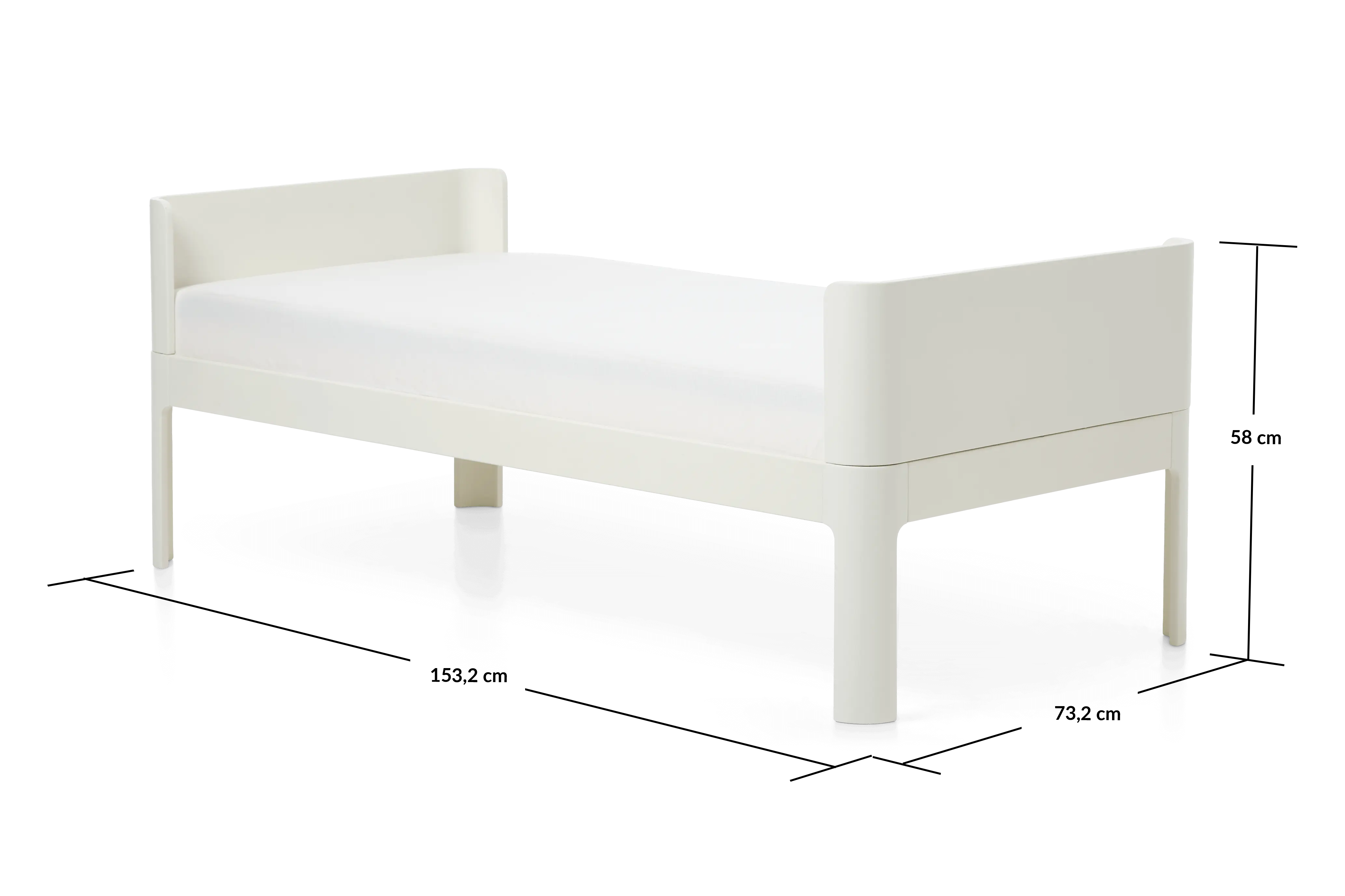 Junior Bed, 150x70 cm, Cream - Image 8