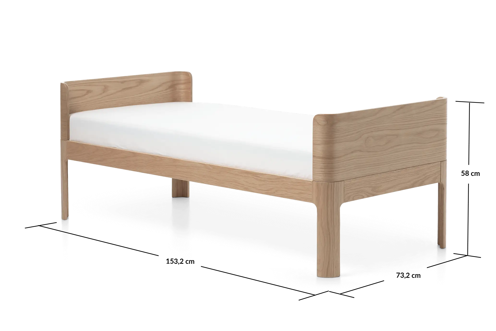 Junior Bed, 150x70 cm, Oak - Image 12