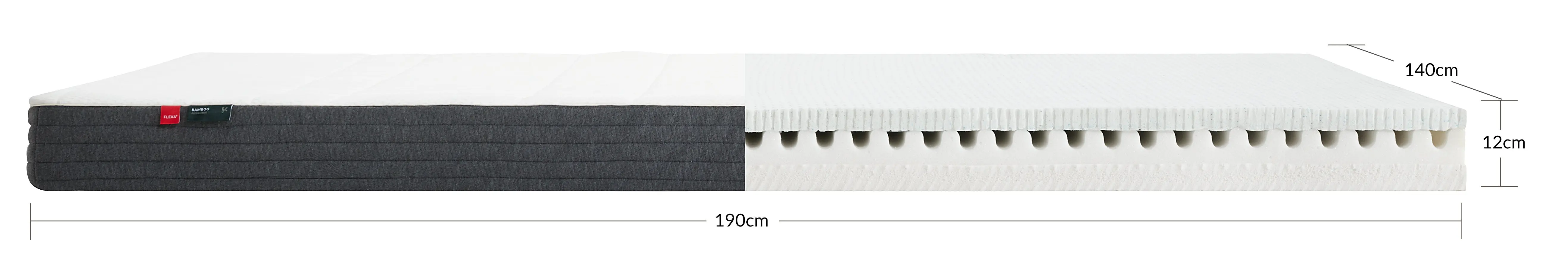 Latex/Foam Mattress, 190X140 Bamboo Cover - Image 7