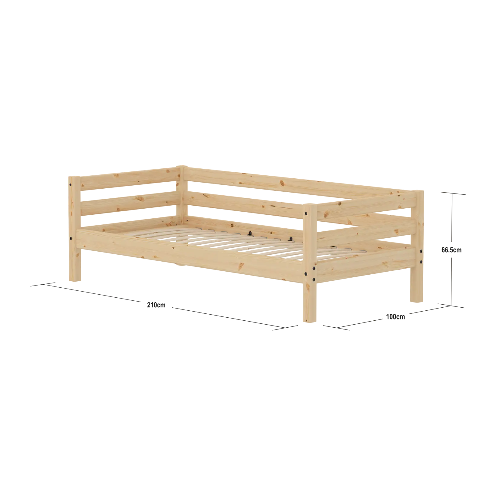 Single Bed, 90x200 cm, Pine - Image 5